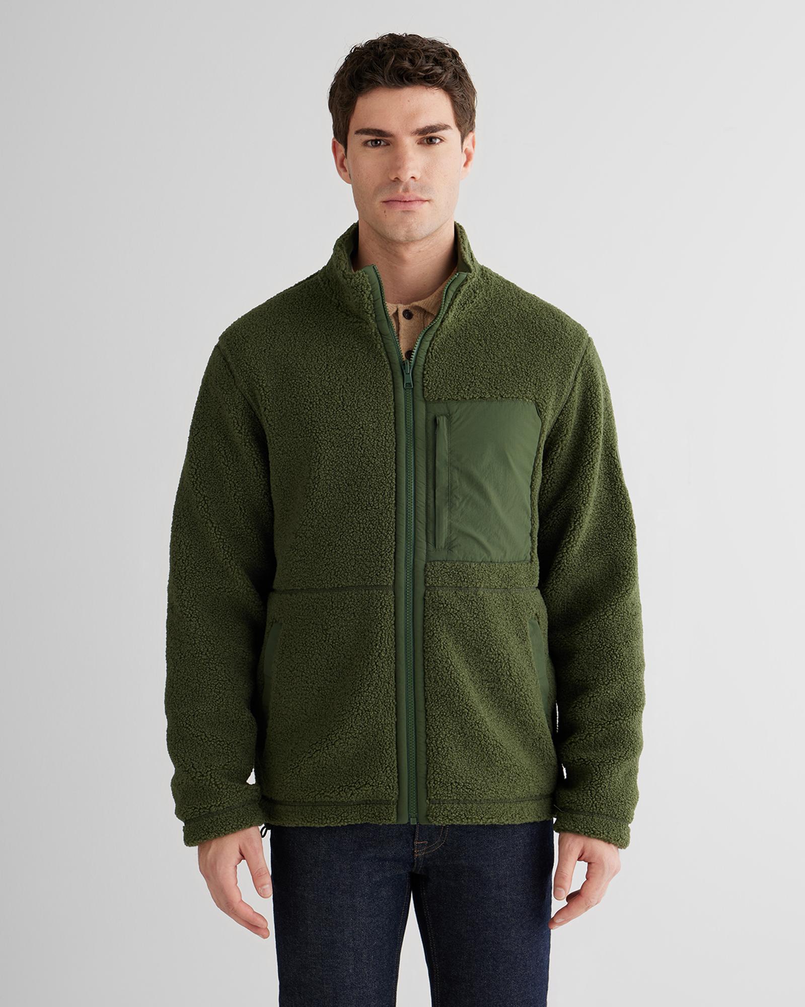 GANT Erkek Haki Fermuarlı Çift Taraflı Polar Sweatshirt