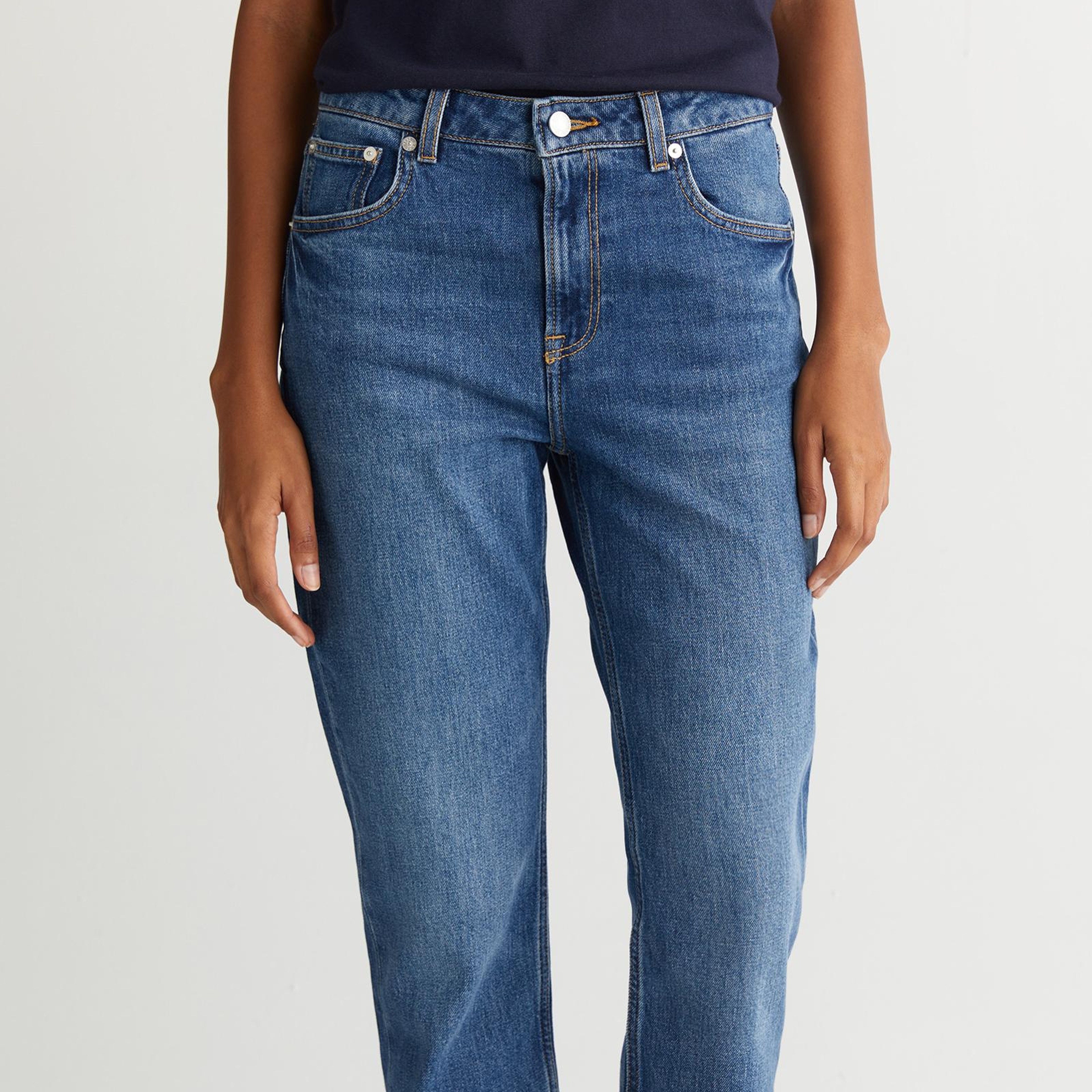 GANT Kadın Mavi Straight Fit Pantolon