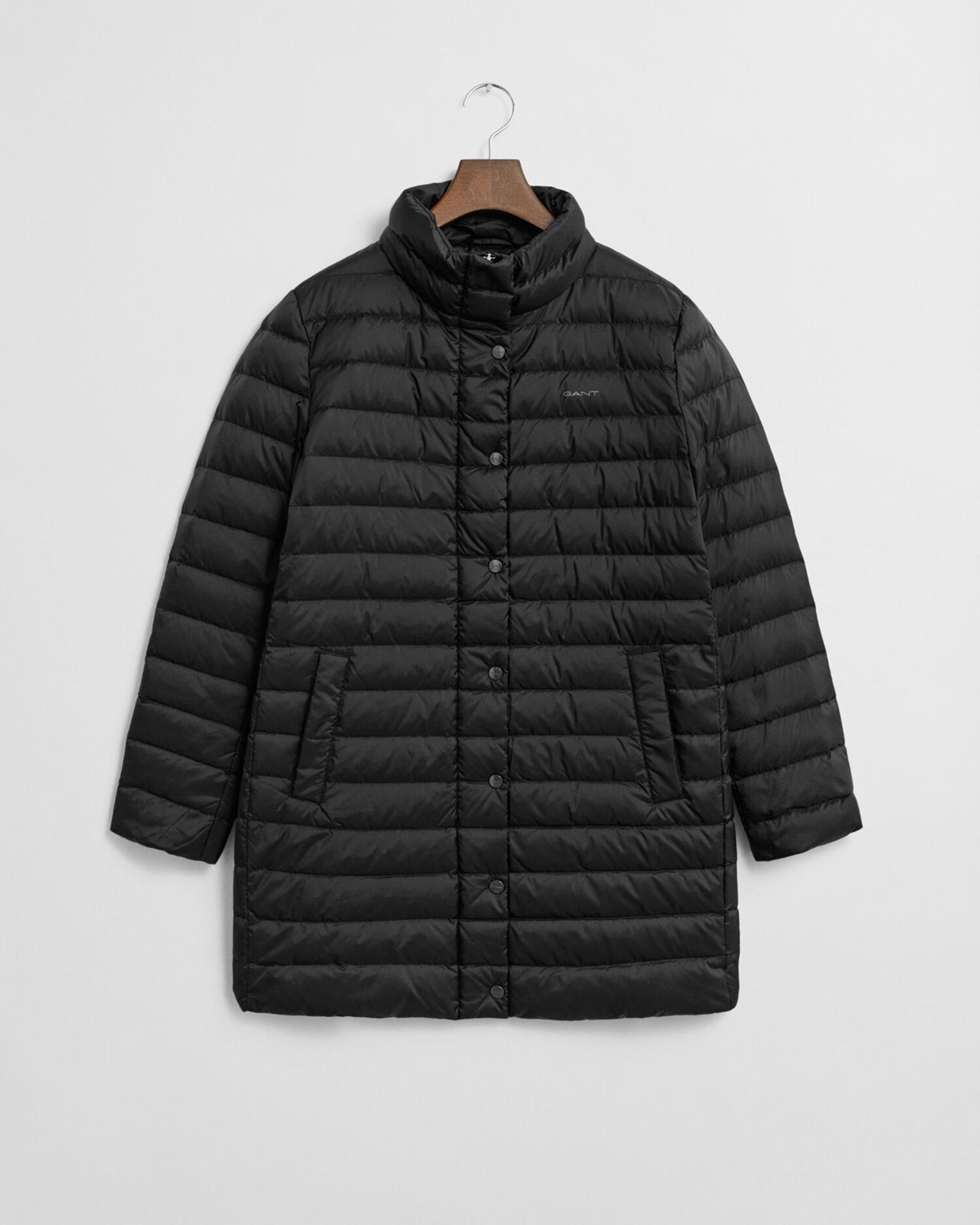 GANT Kadın Siyah Regular Fit Fermuarlı Mont