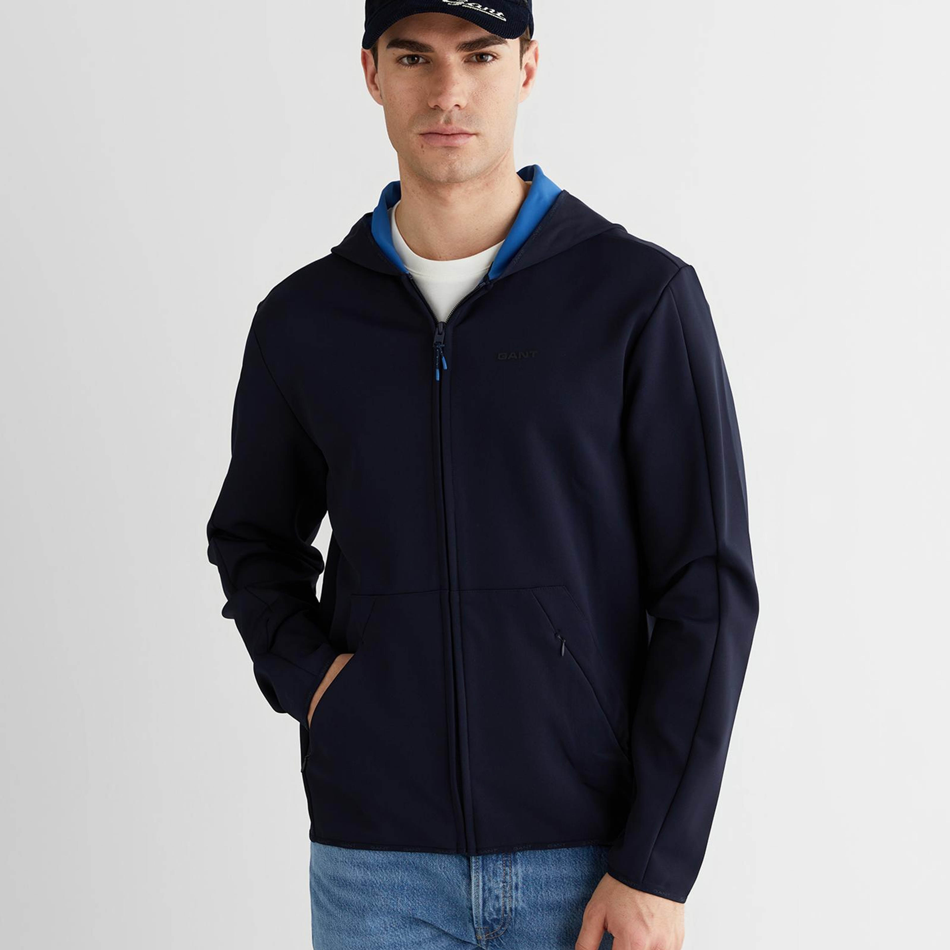 GANT Erkek Lacivert Regular Fit Fermuarlı Ceket