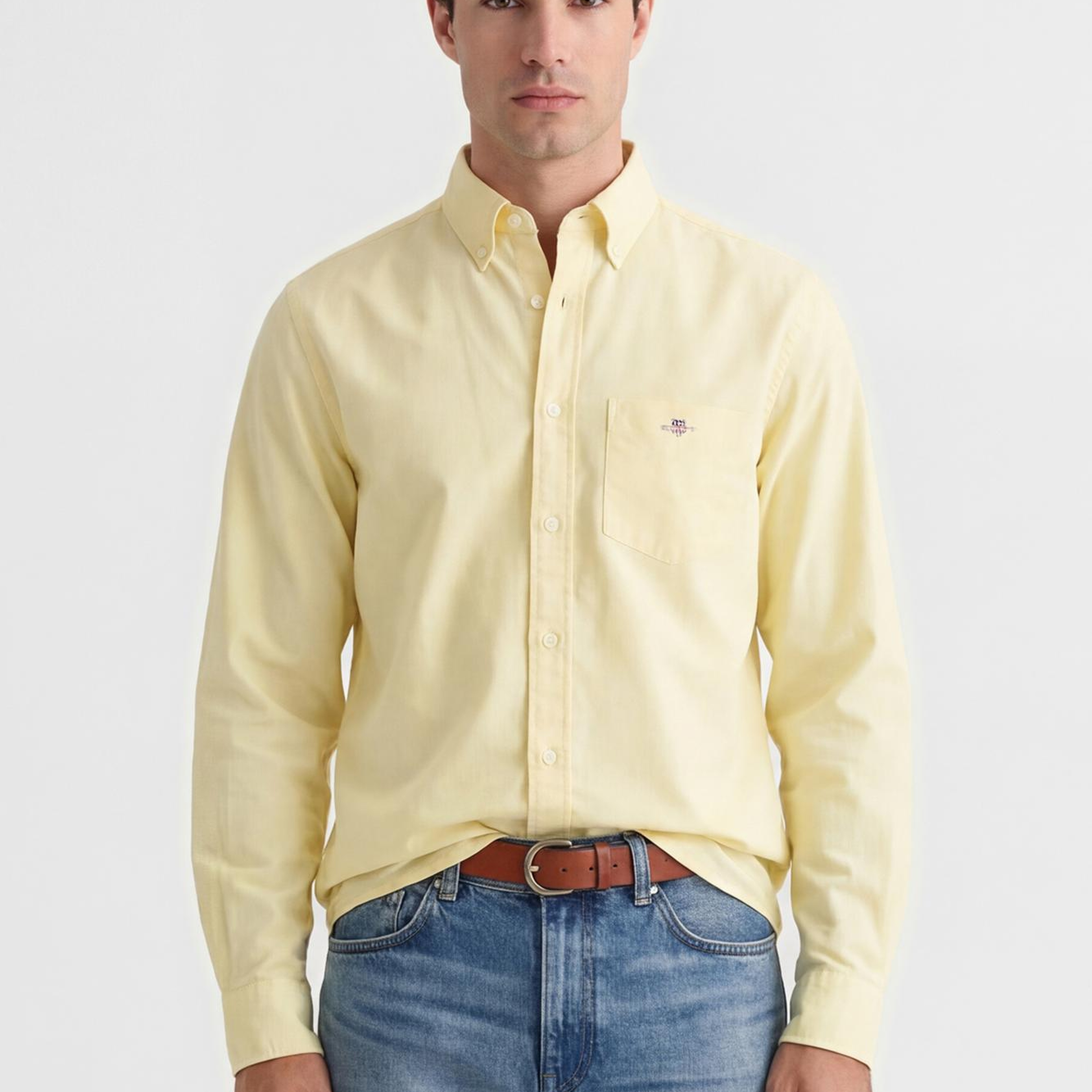 GANT Erkek Turuncu Regular Fit Logolu Gömlek