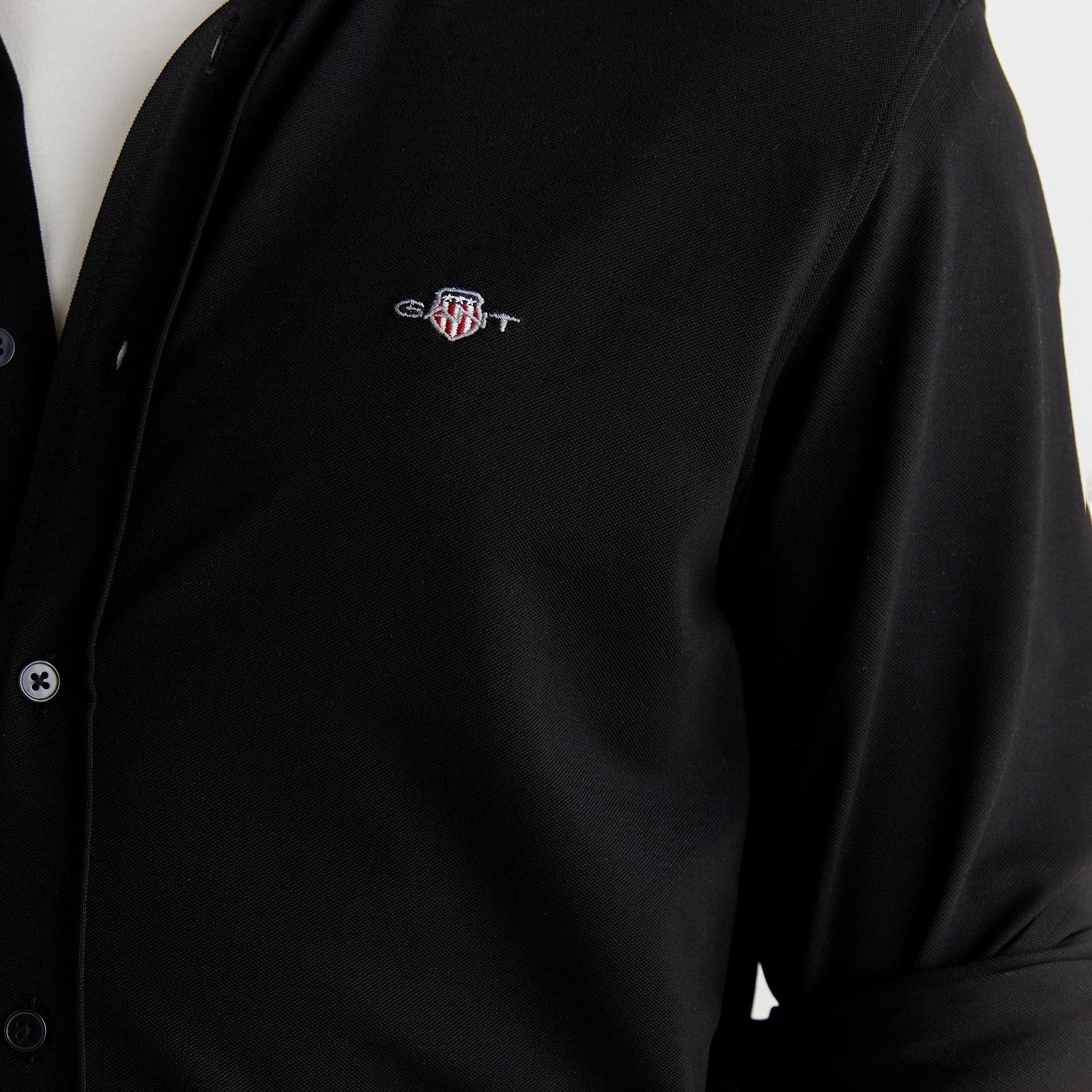 GANT Erkek Siyah Regular Fit Gömlek Yaka Gömlek