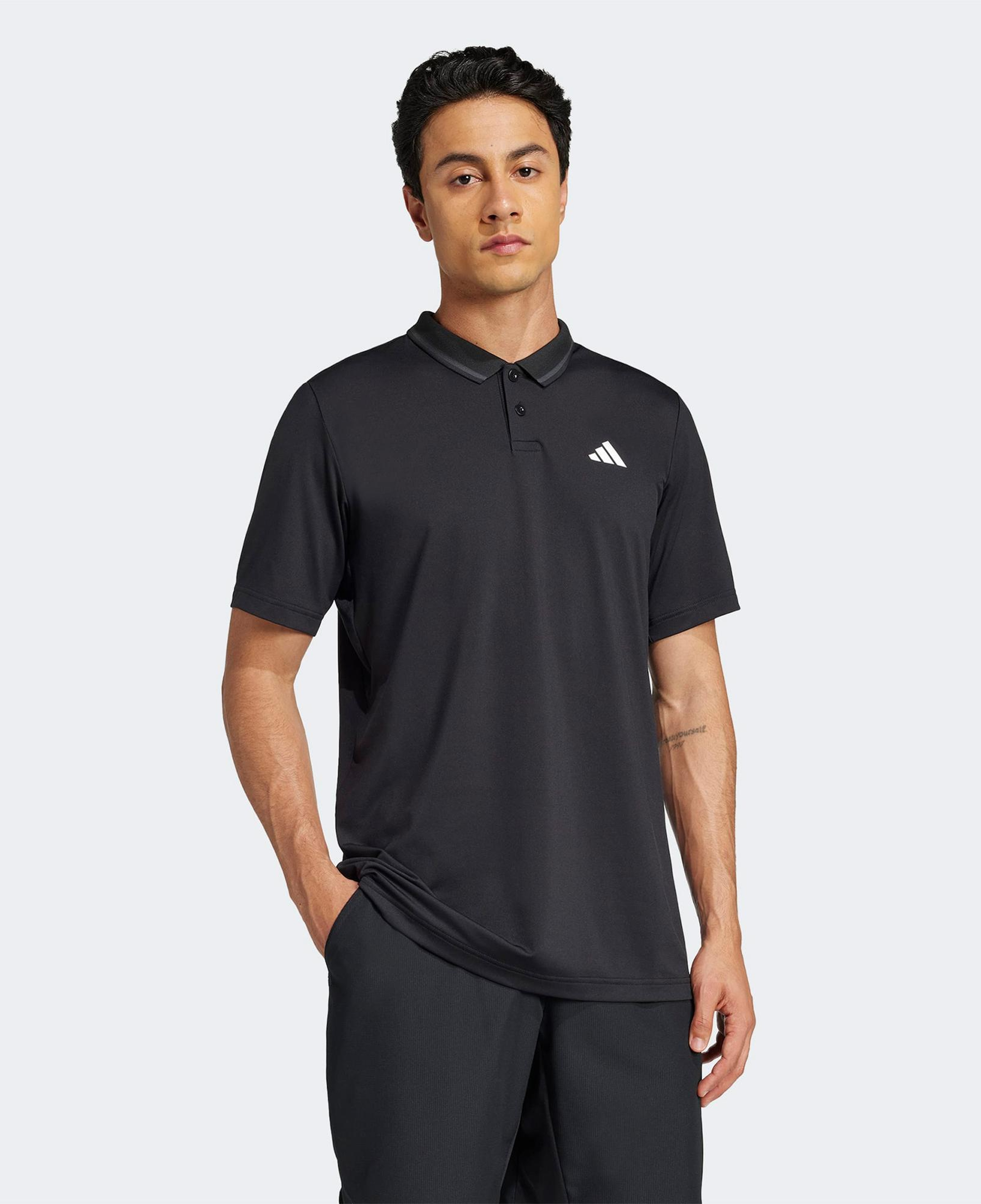 adidas Club Pique Erkek Siyah Tenis Polo