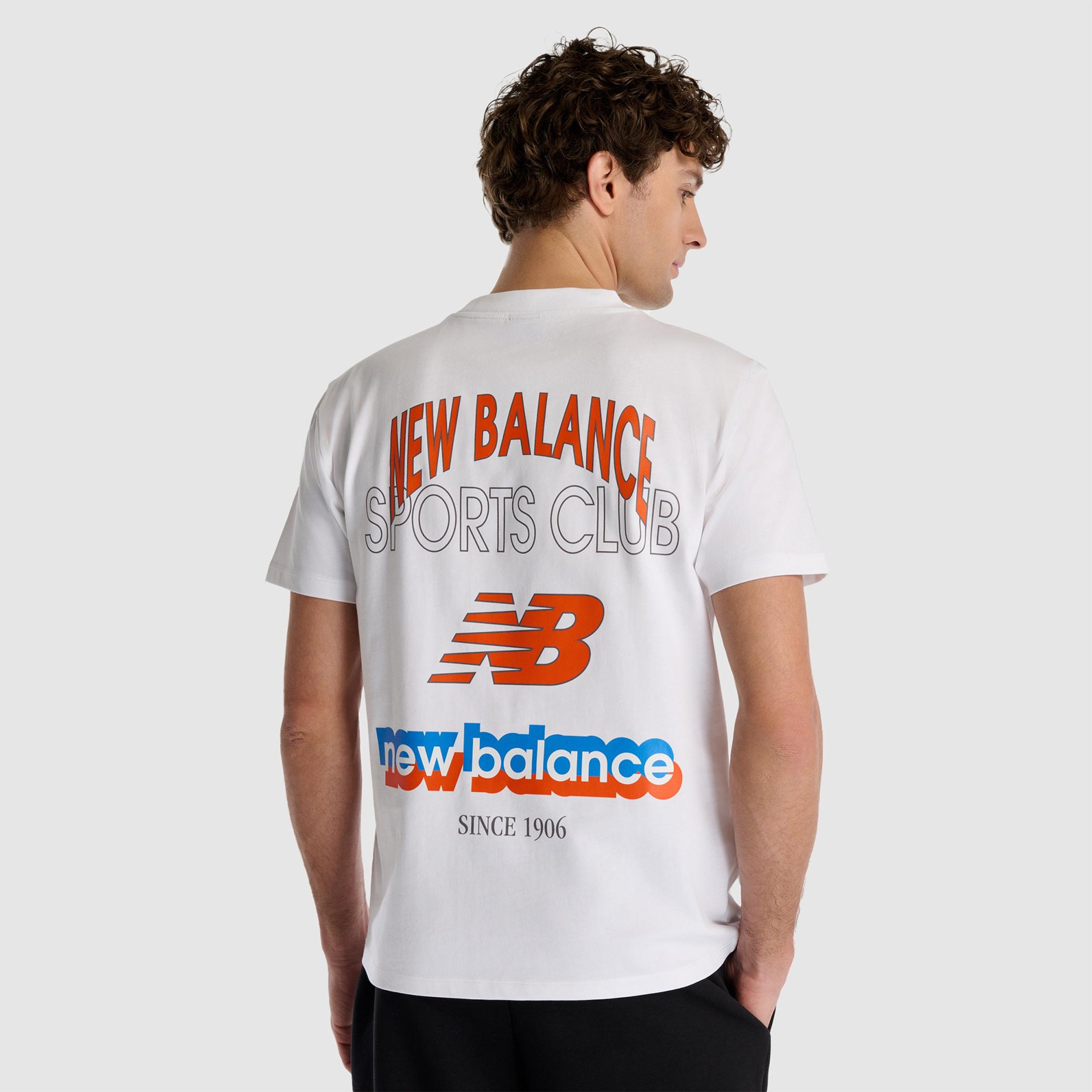 New Balance Lifestyle Erkek Beyaz T-Shirt