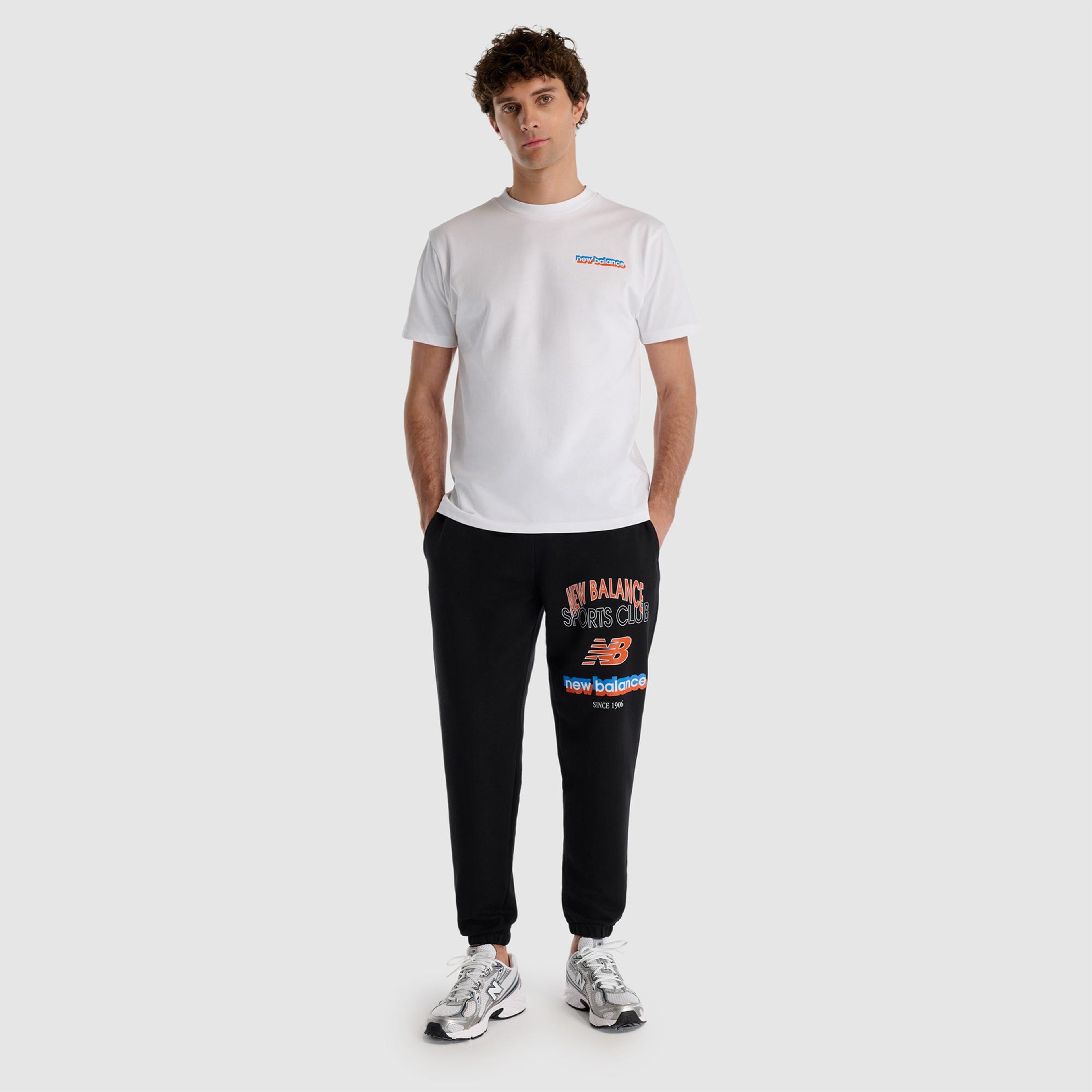 New Balance Lifestyle Erkek Beyaz T-Shirt