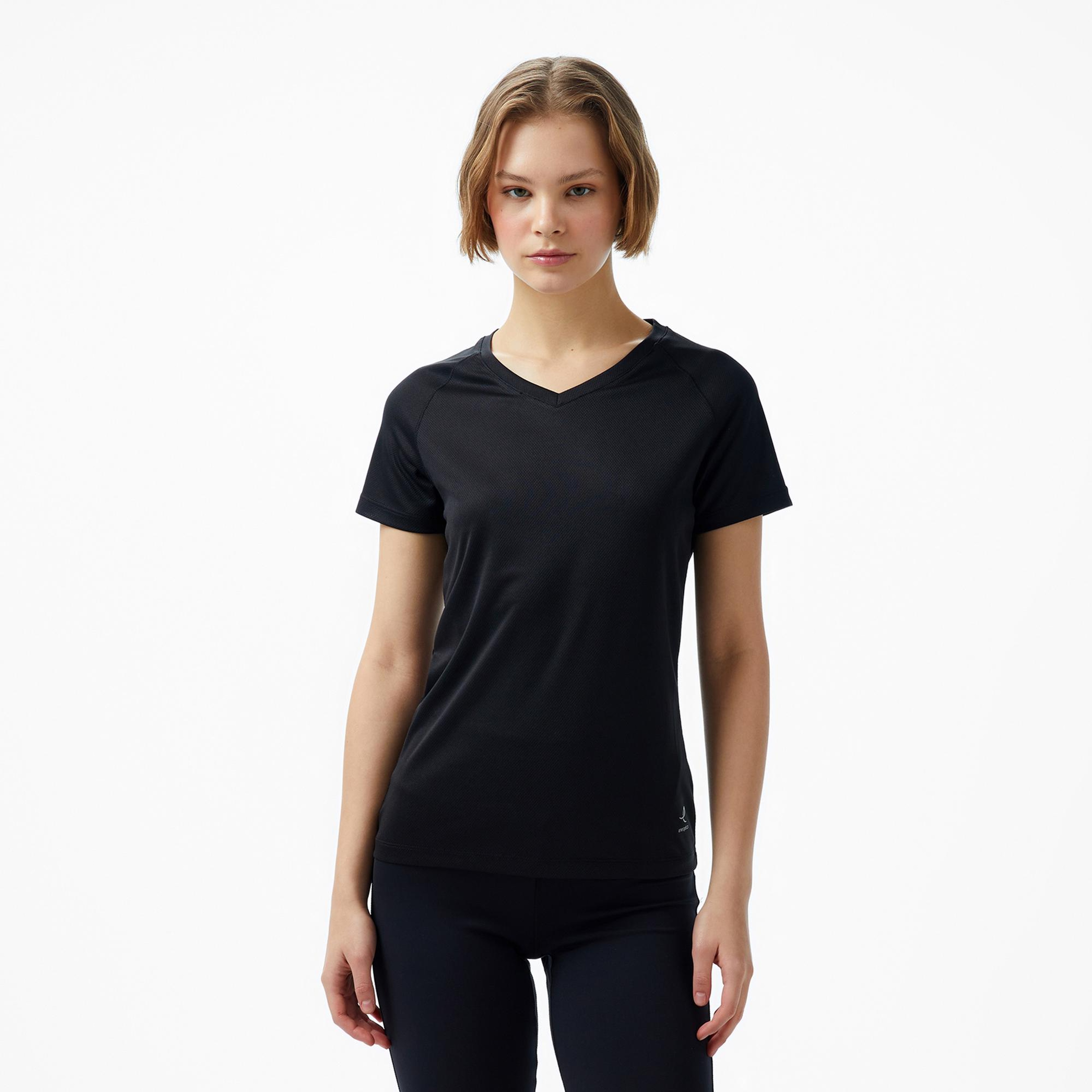 Energetics Natalja Ss Kadın Siyah Koşu T-Shirt