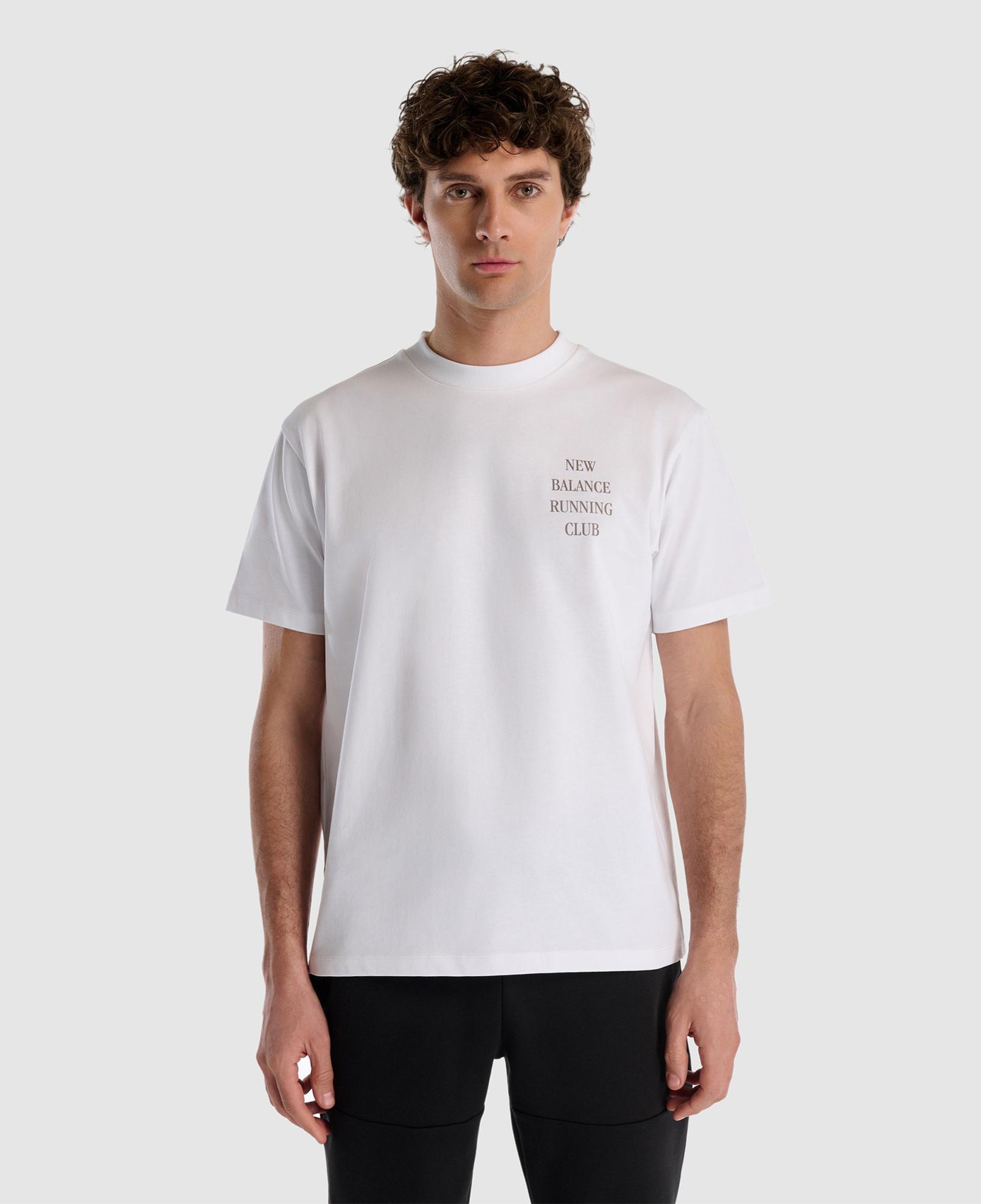 New Balance Lifestyle Erkek Beyaz T-Shirt