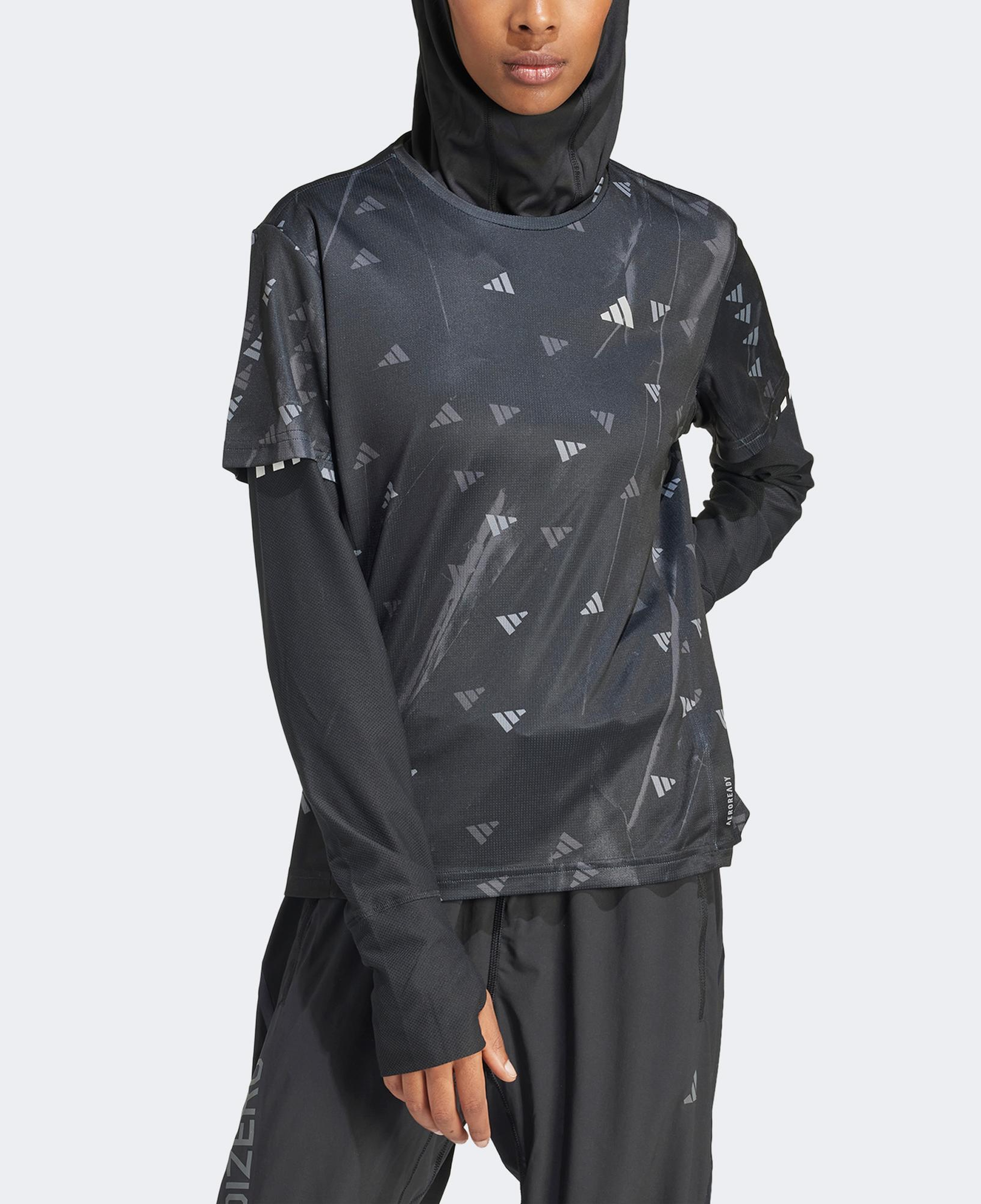 adidas Run It Bl Kadın Siyah Günlük T-Shirt