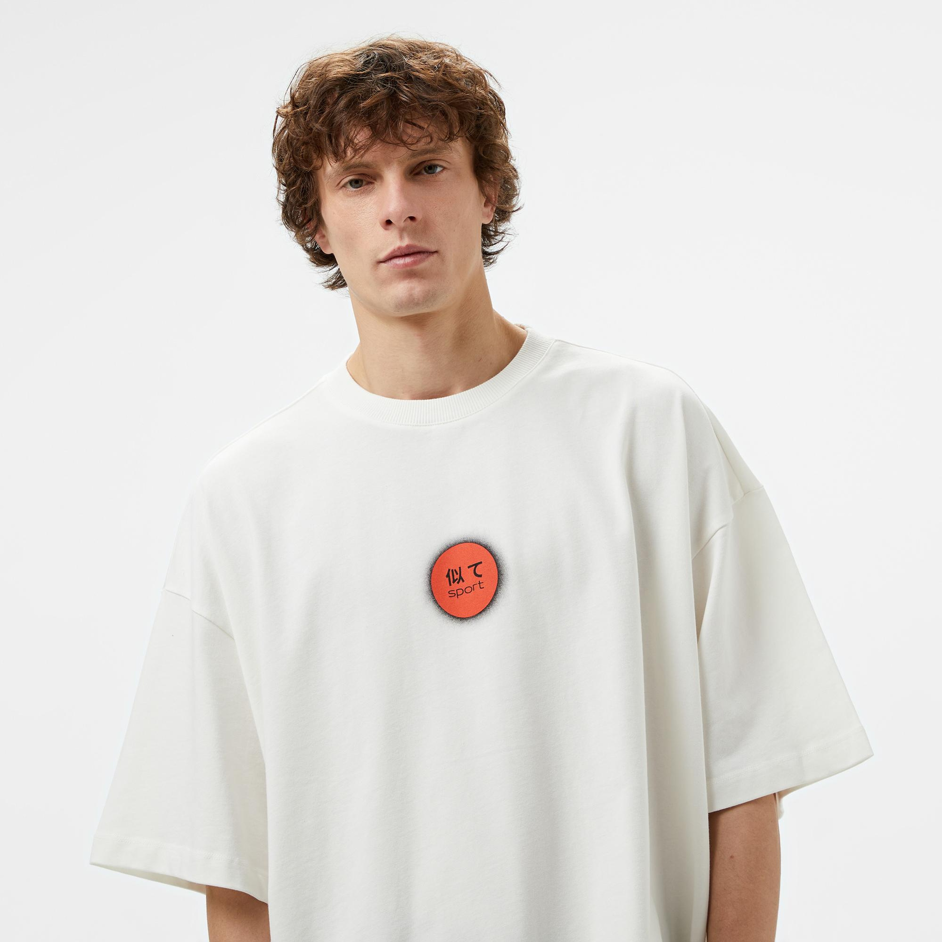 UNITED4 Sport Jocus Erkek Beyaz T-Shirt