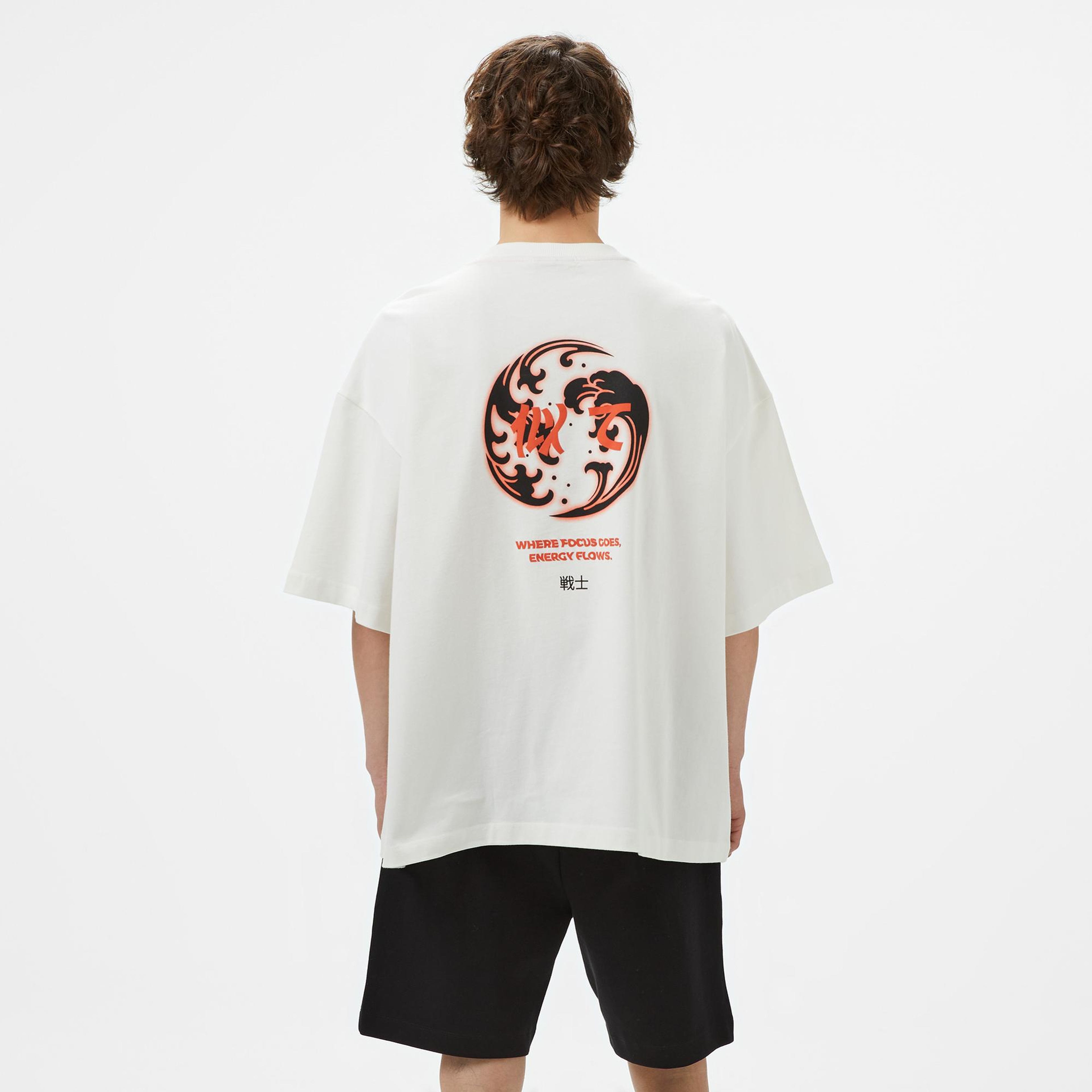 UNITED4 Sport Jocus Erkek Beyaz T-Shirt