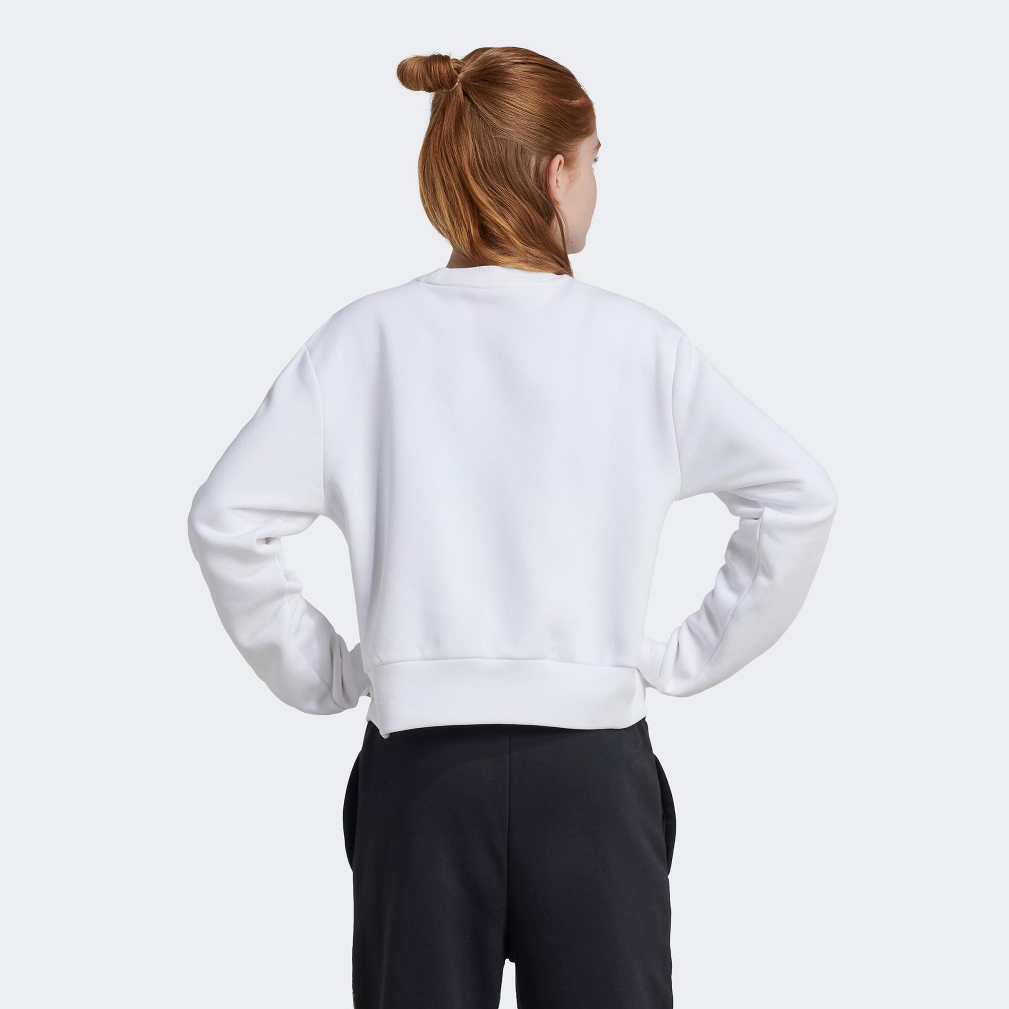 adidas Crew Çocuk Beyaz Günlük Sweatshirt