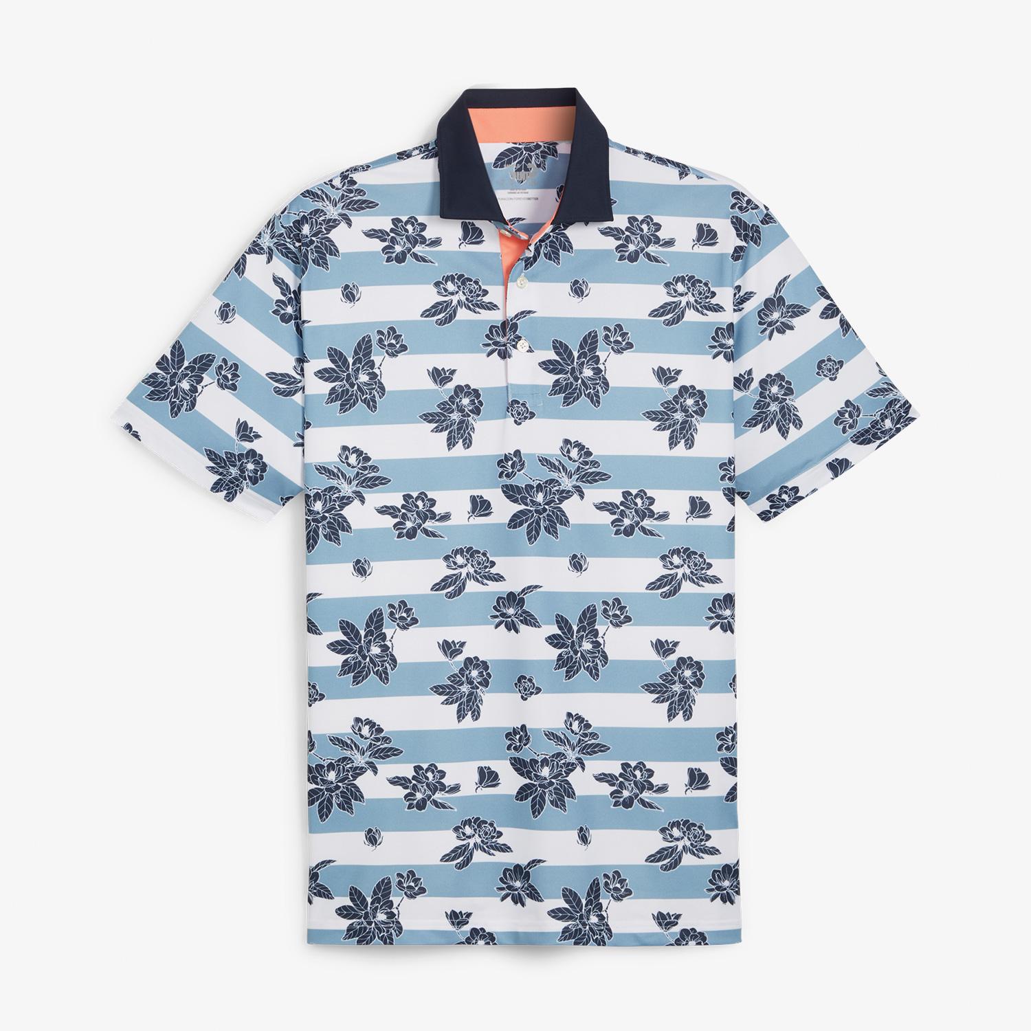 Puma Garden Pique Erkek Mavi Golf Polo T-Shirt