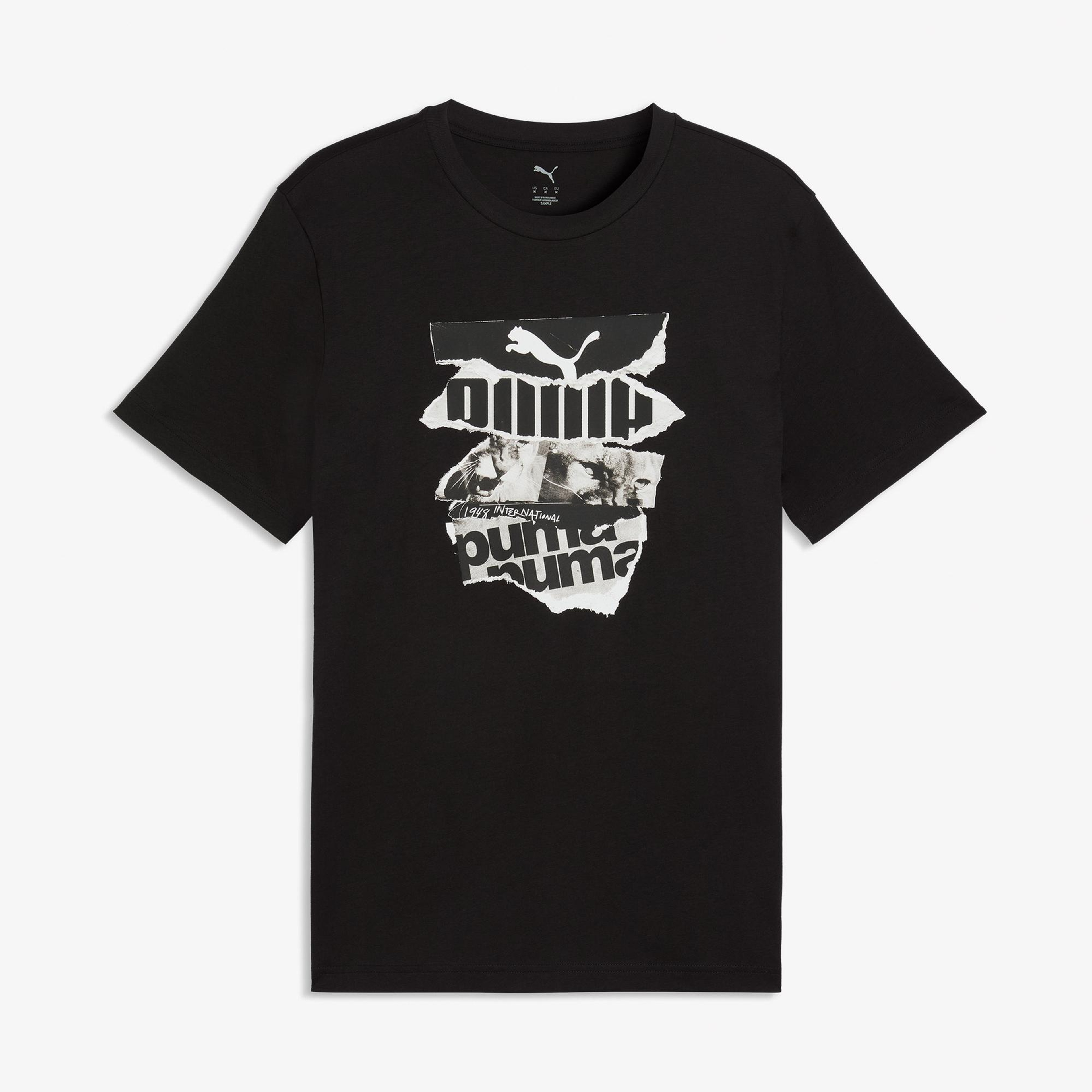 Puma Graphic  Erkek Siyah T-Shirt