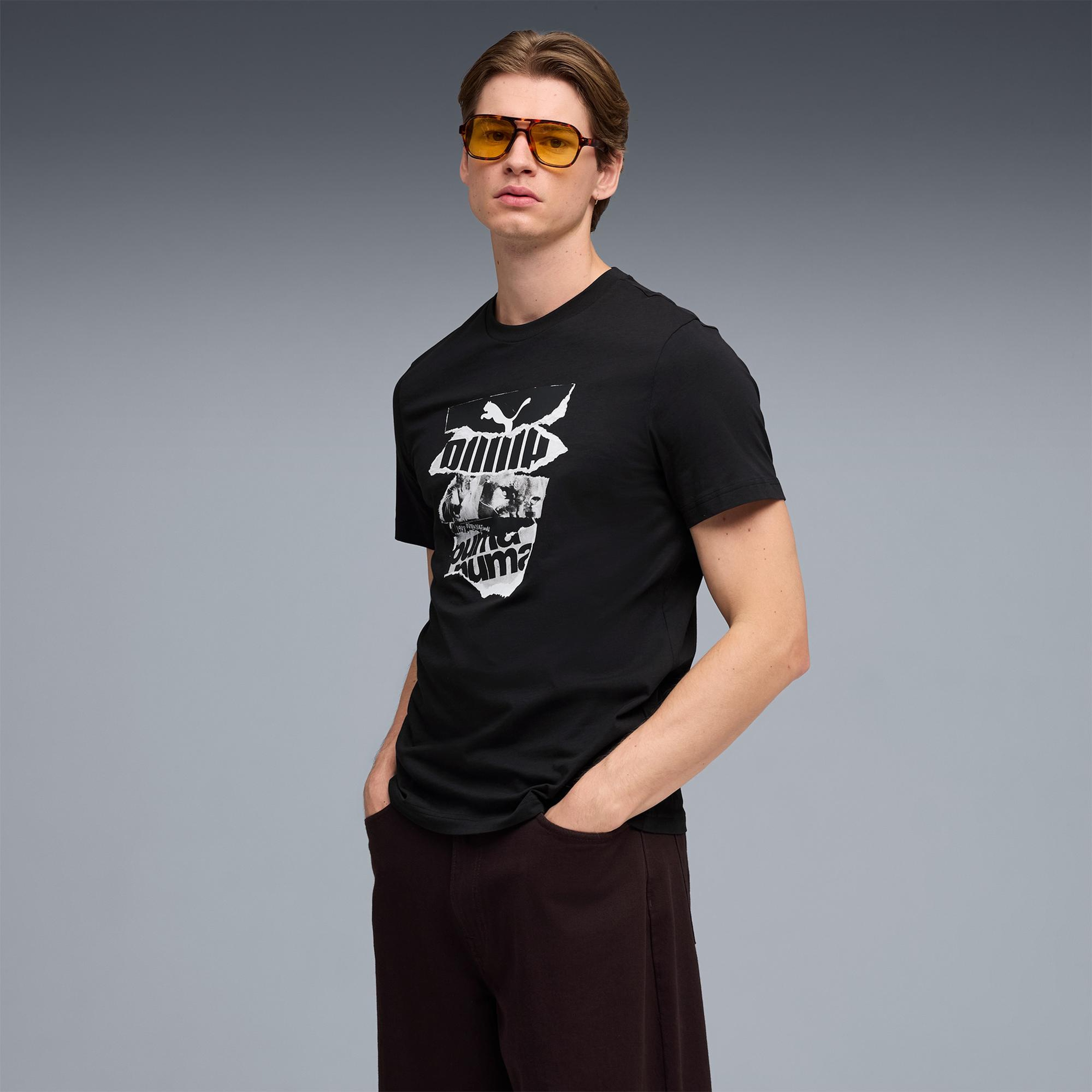 Puma Graphic  Erkek Siyah T-Shirt