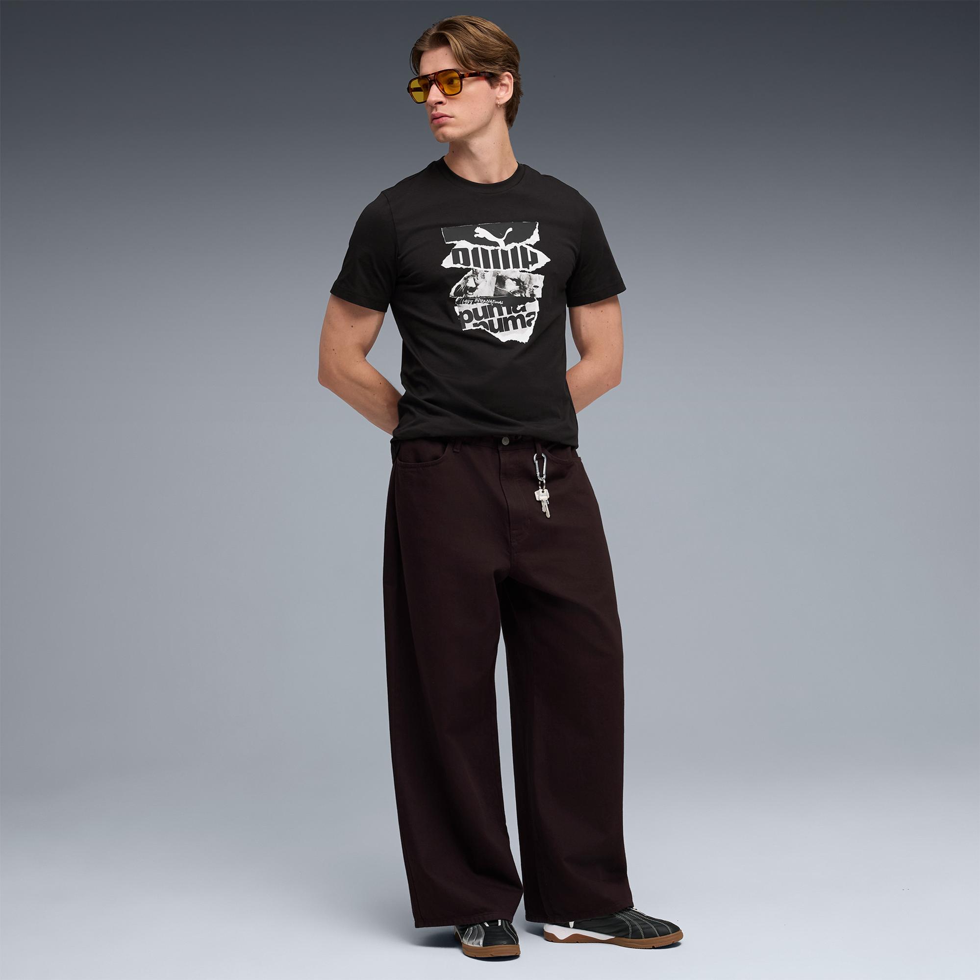 Puma Graphic Erkek Siyah T-Shirt