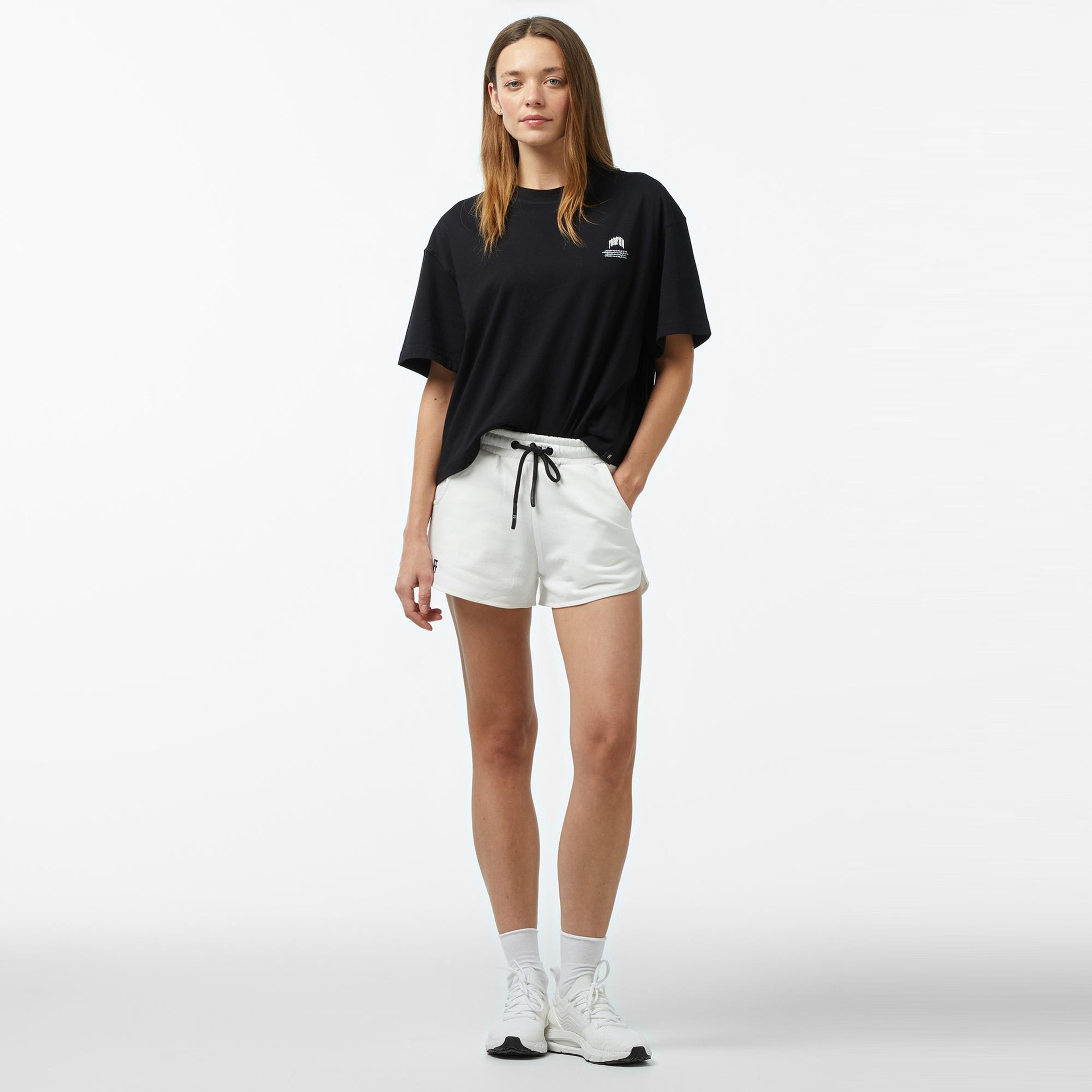 Forfun Ff High Waisted Kadın Beyaz Şort