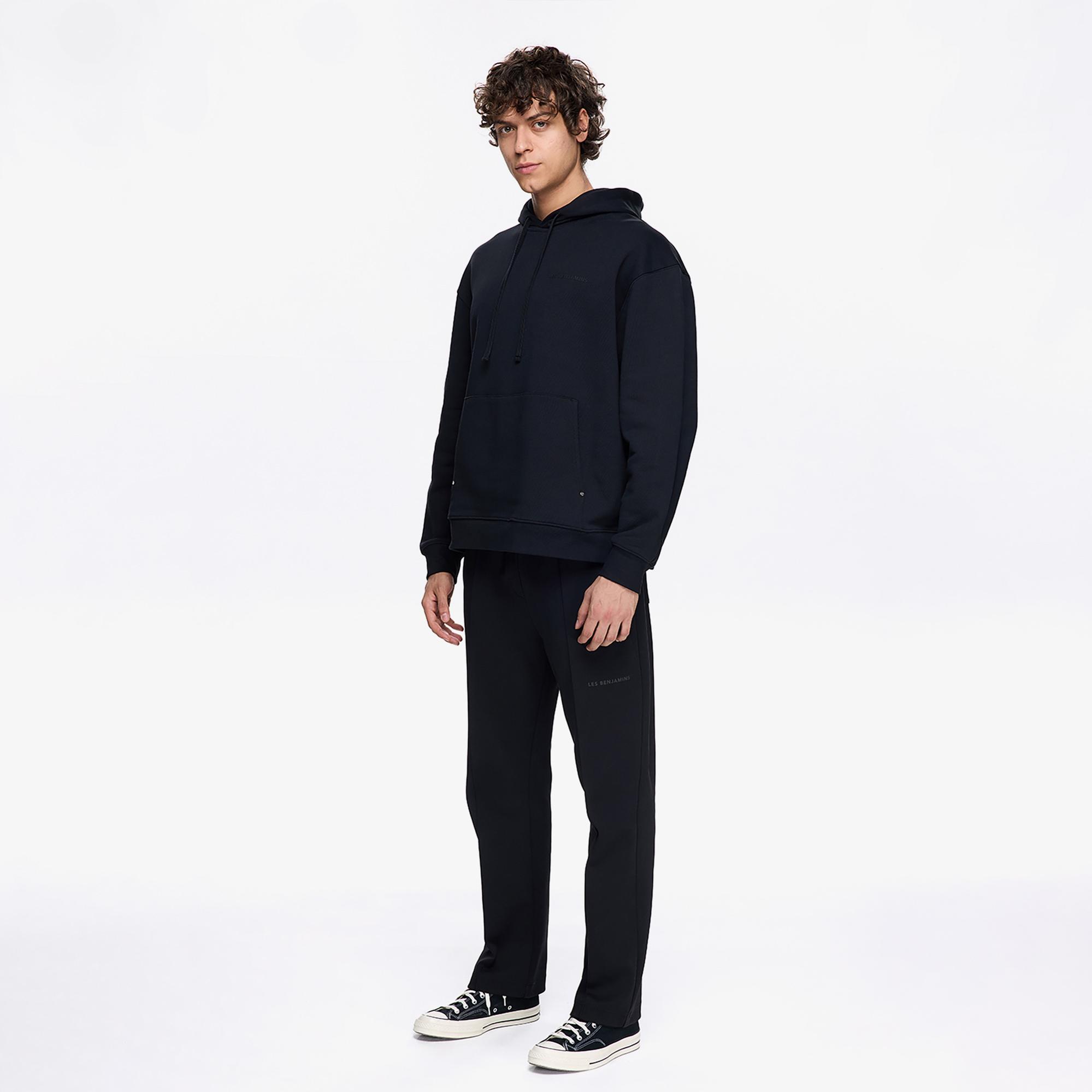 Les Benjamins Classic Erkek Siyah Hoodie