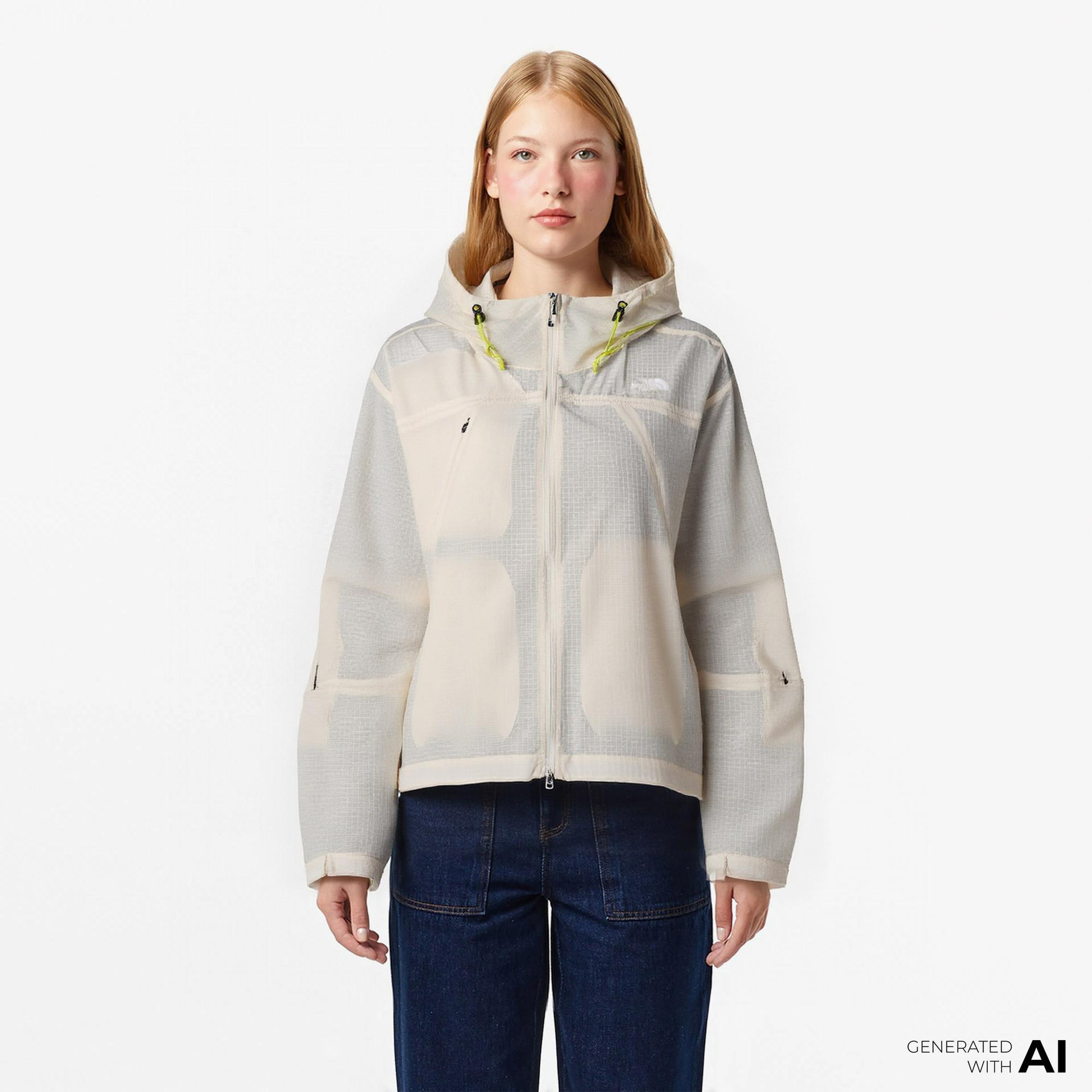 The North Face Lıght Weight Wind Kadın Beyaz Outdoor Ceket