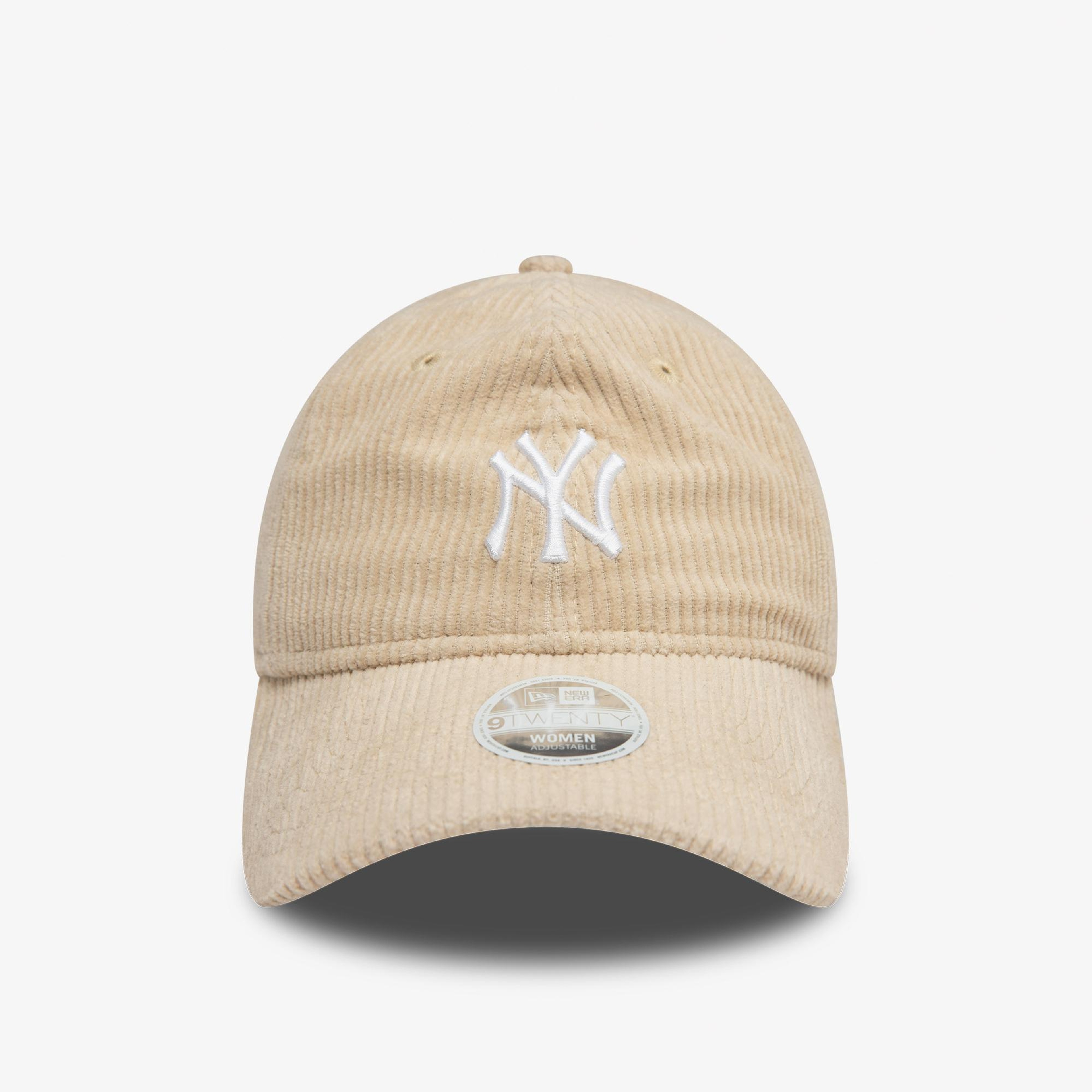New Era New York Yankees Cord 9Forty Kadın Bej Şapka