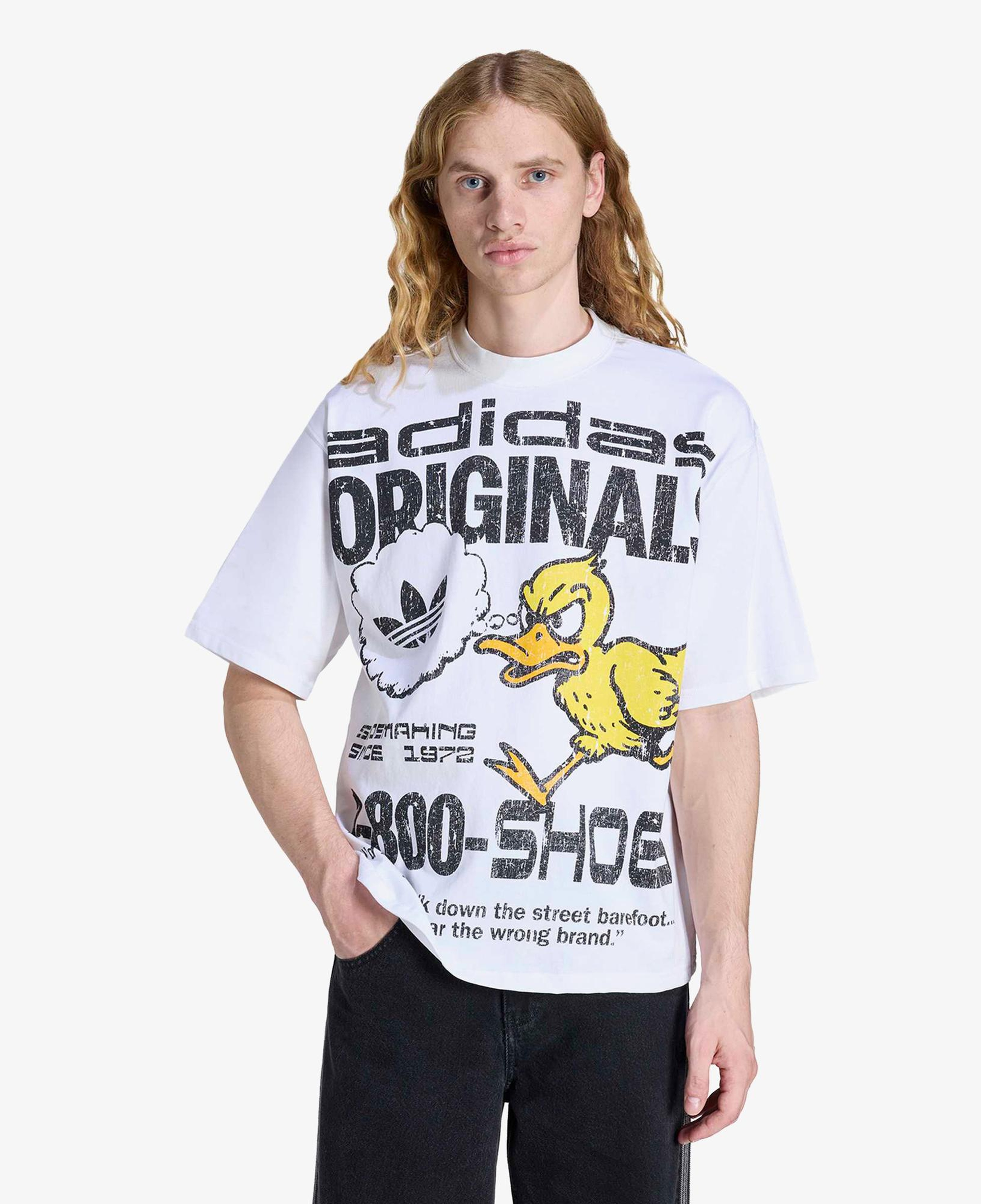 adidas Duck Gfx Erkek Beyaz T-Shirt
