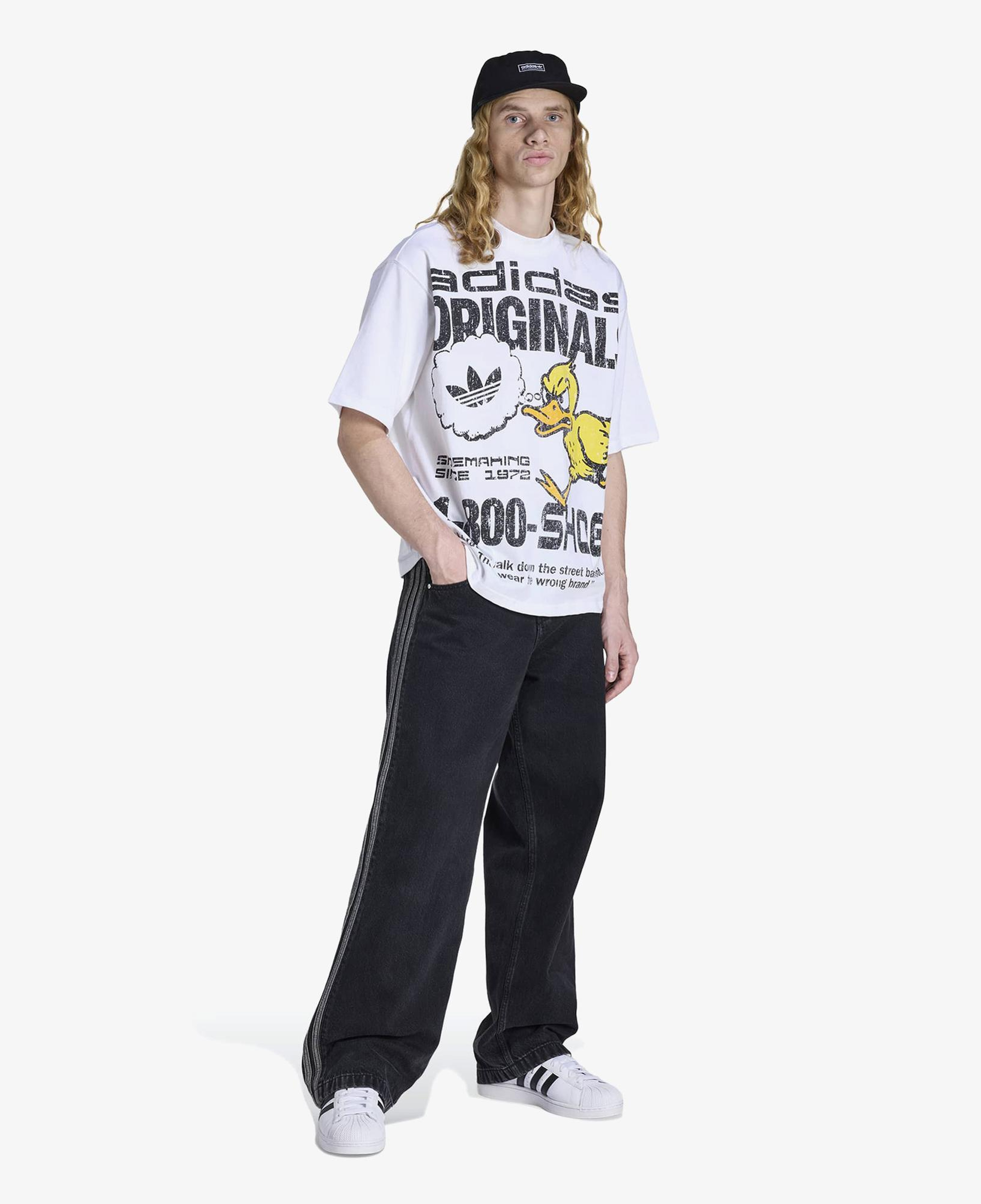 adidas Duck Gfx Erkek Beyaz T-Shirt