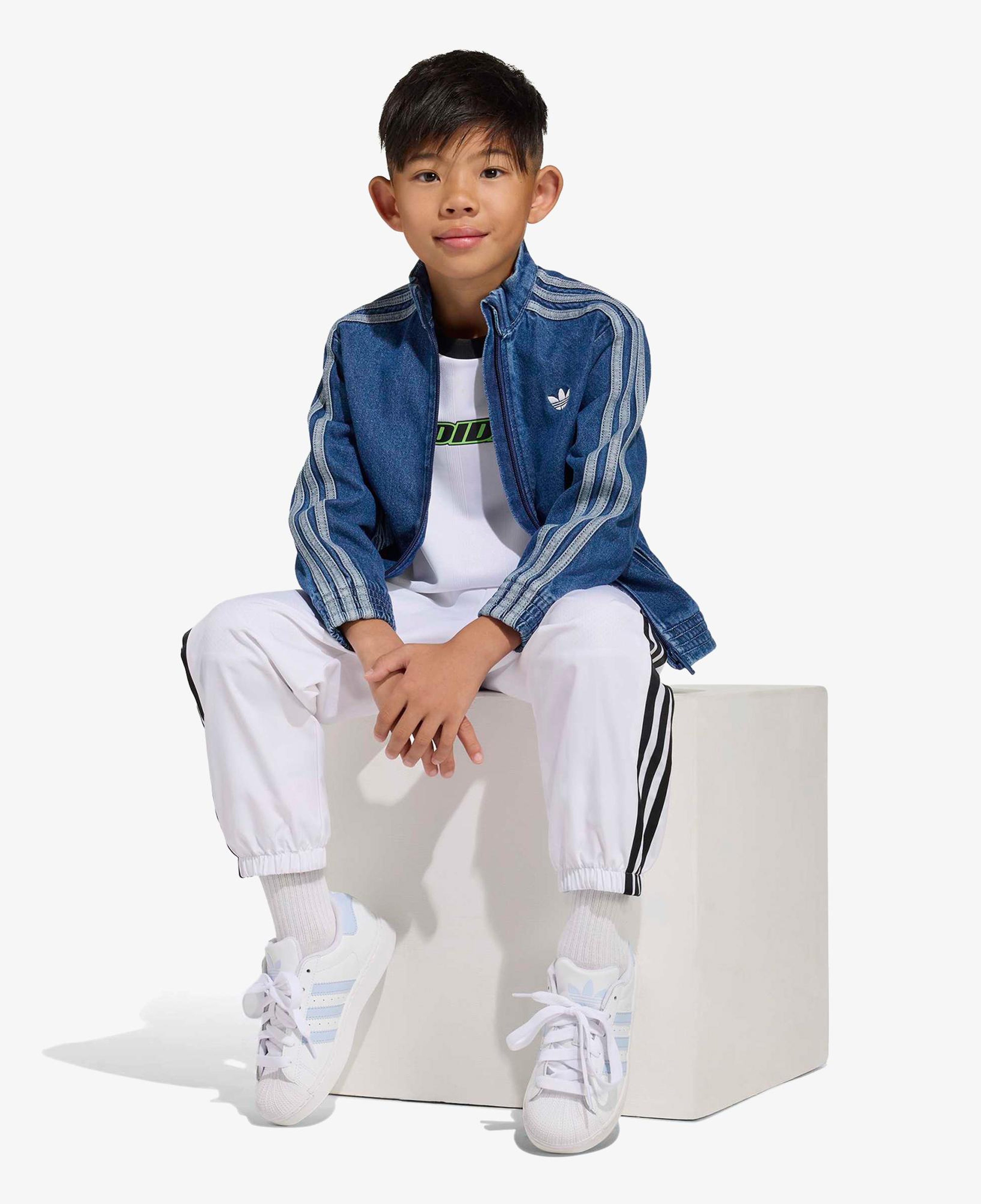 adidas Firebird Denim Çocuk Mavi Ceket