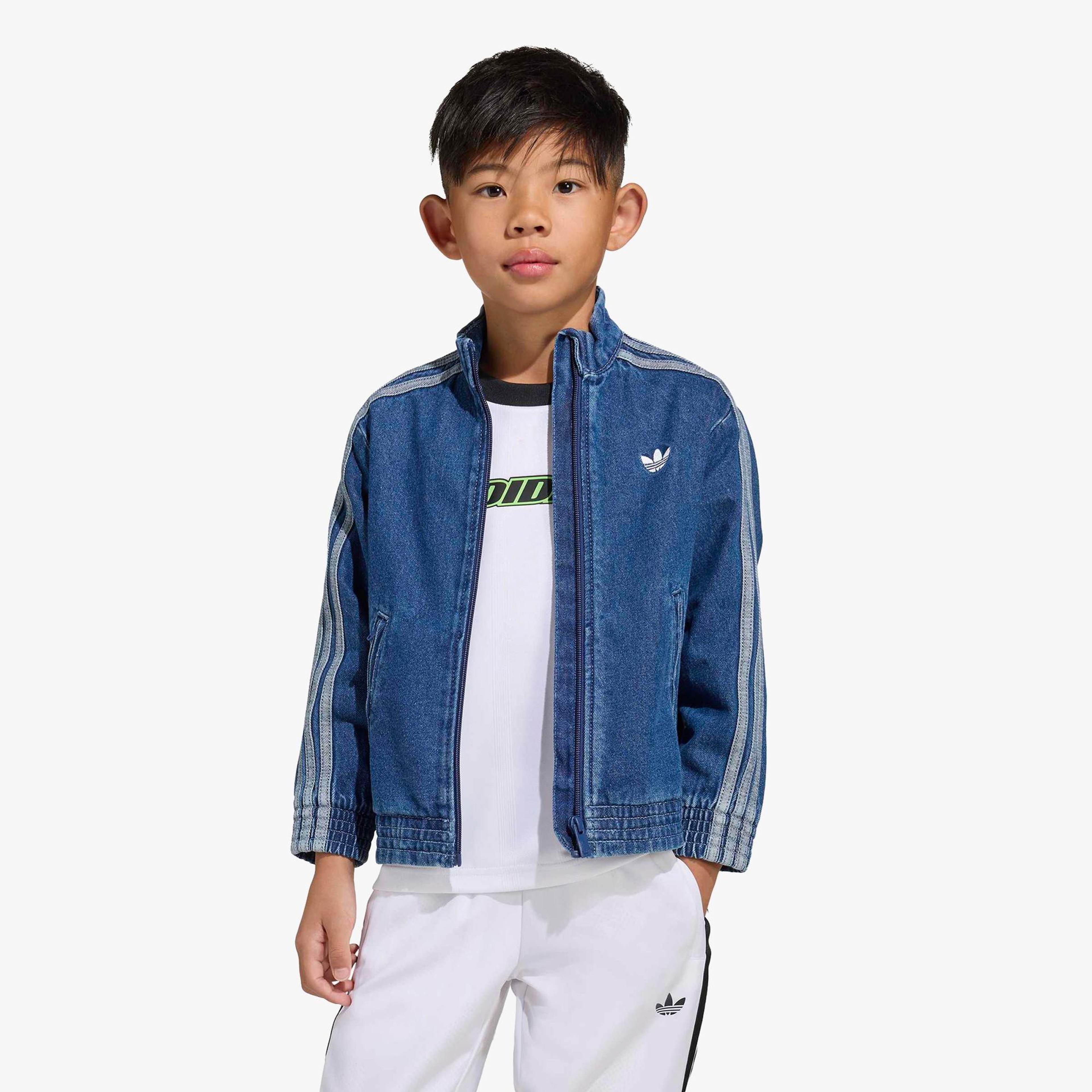 adidas Firebird Denim Çocuk Mavi Ceket