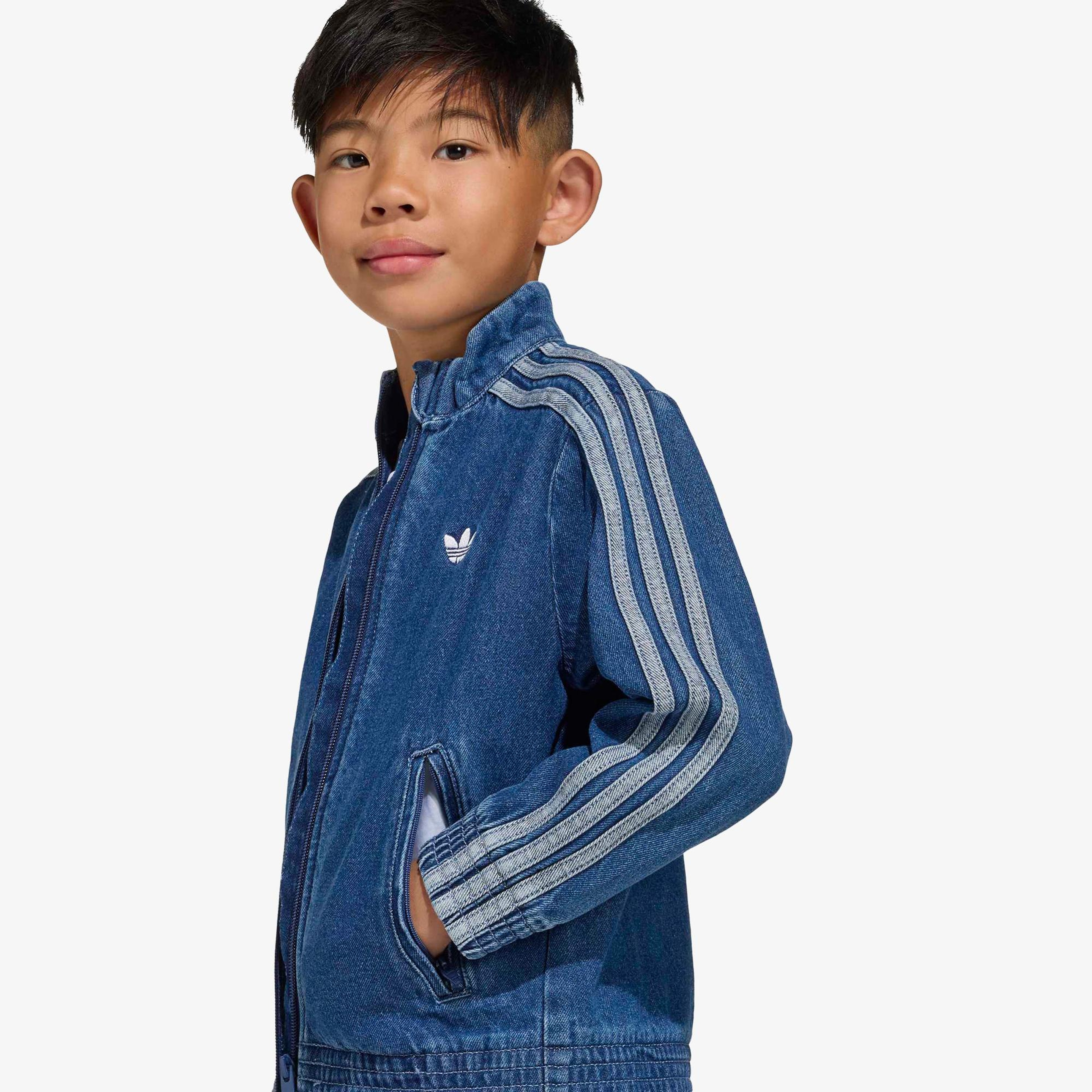 adidas Firebird Denim Çocuk Mavi Ceket