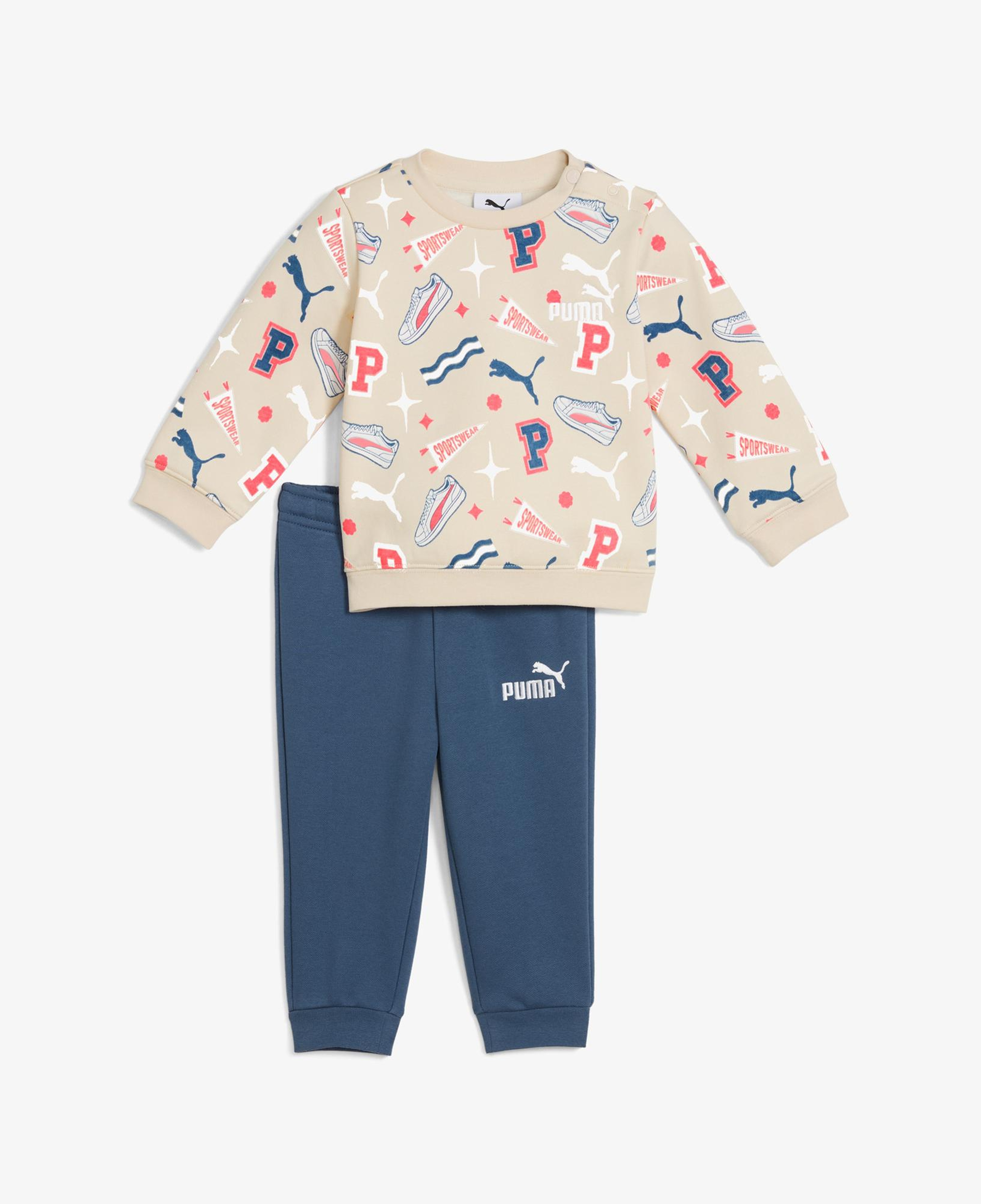 Puma Minicats Crew Çocuk Krem Eşofman Takımı