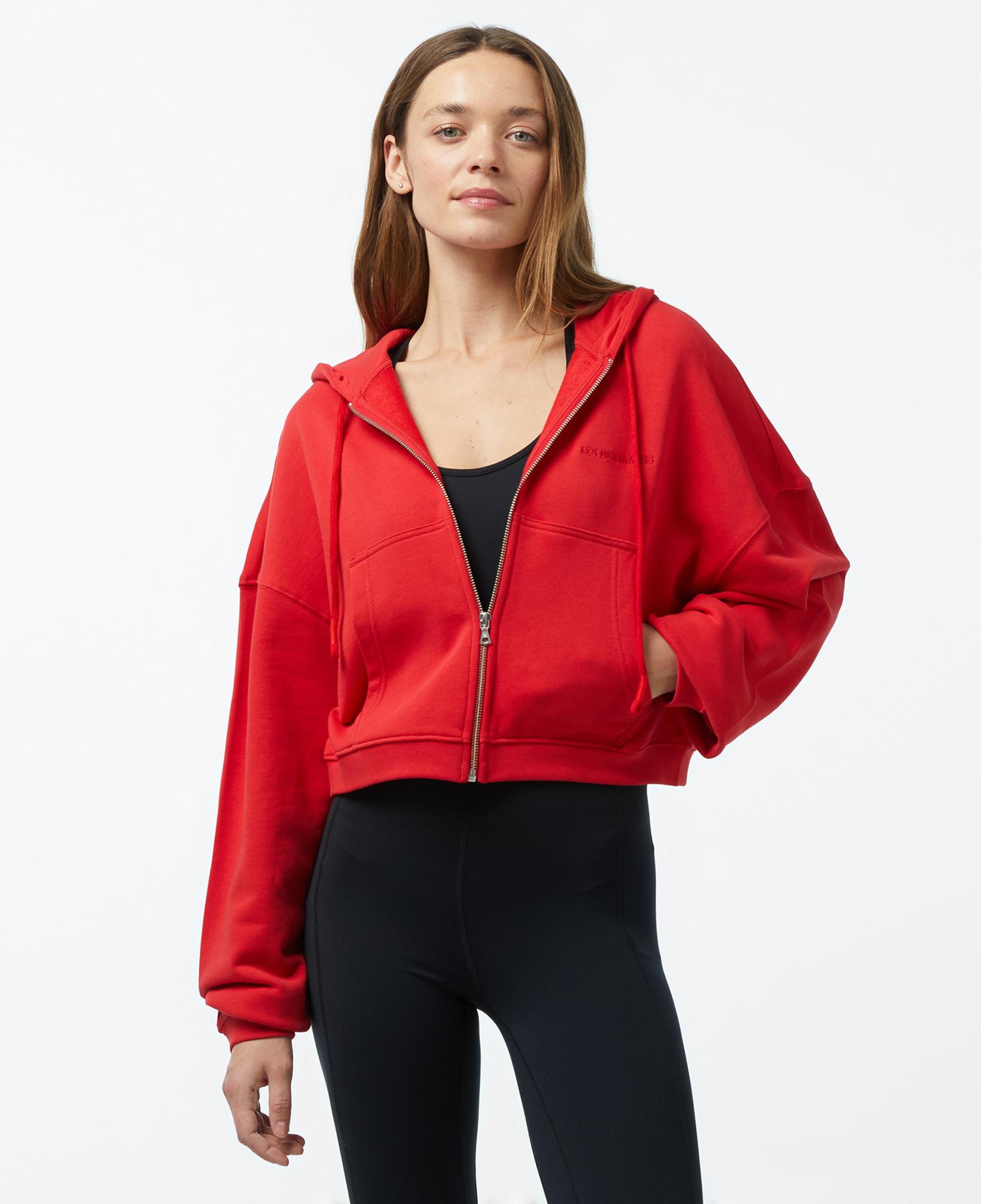 Les Benjamins Zip 302 Kadın Kırmızı Hoodie