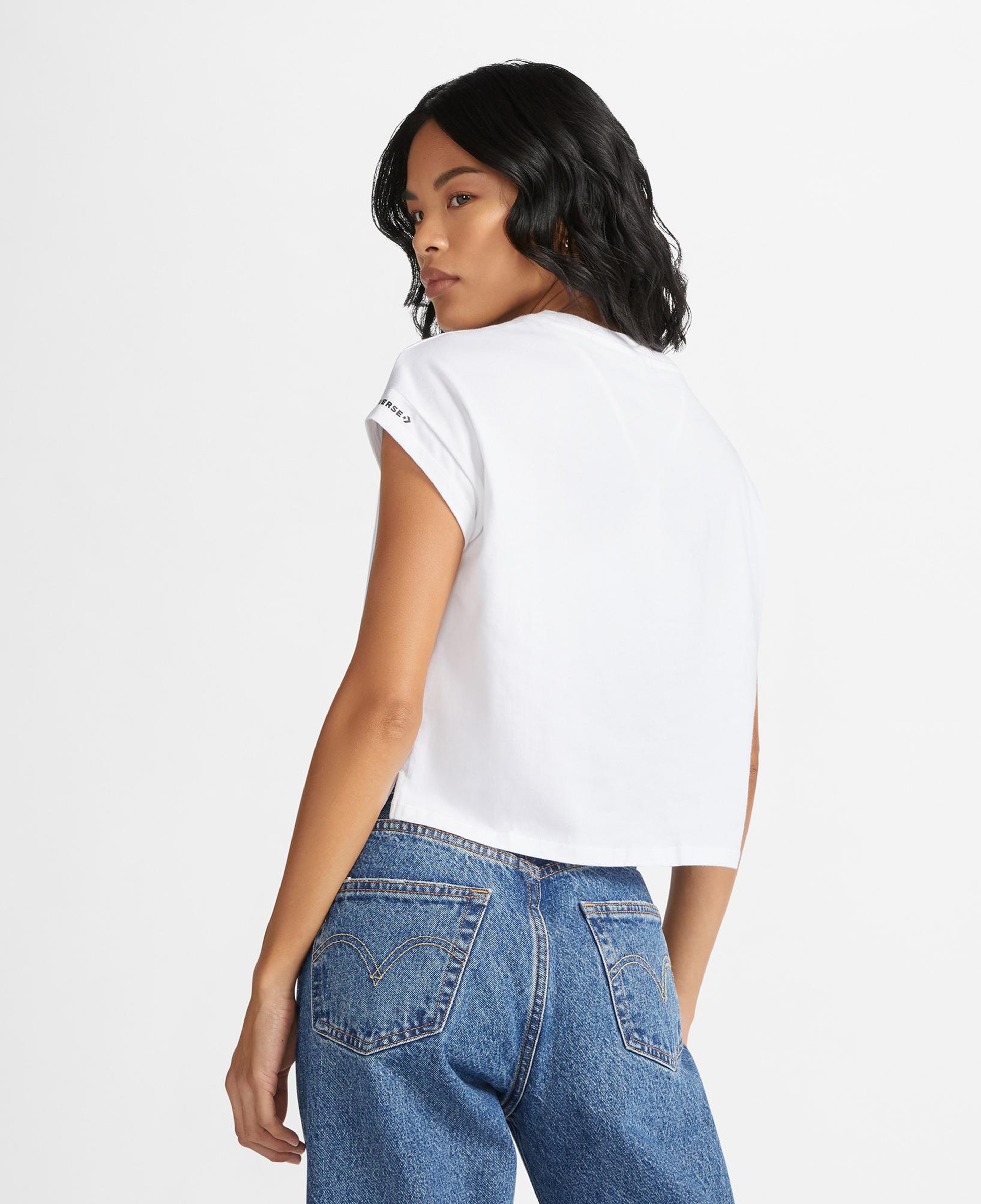 Converse Star Chevron Twist Cropped Kadın Beyaz T-Shirt