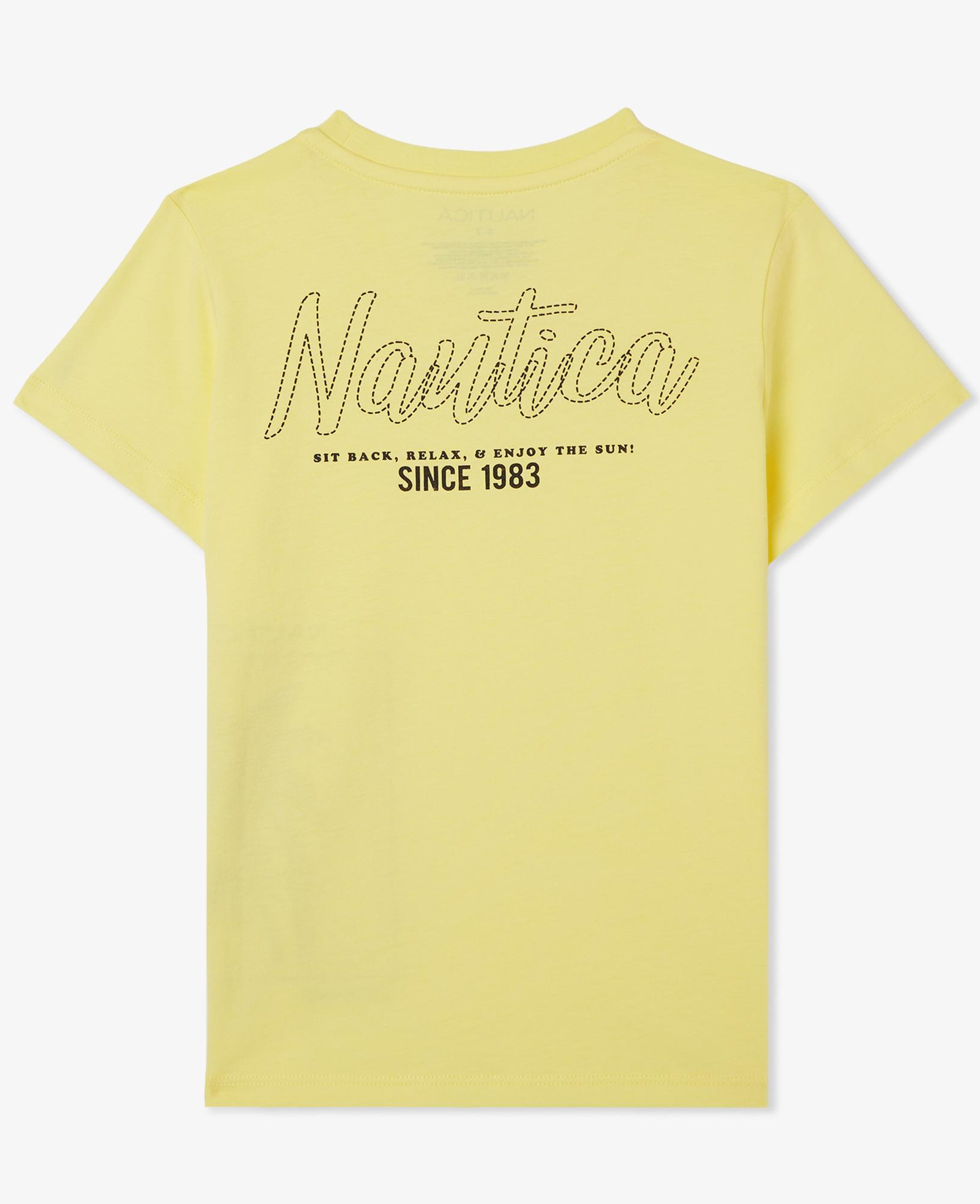 Nautica Erkek Çocuk Sarı Regular Fit Baskılı T-Shirt
