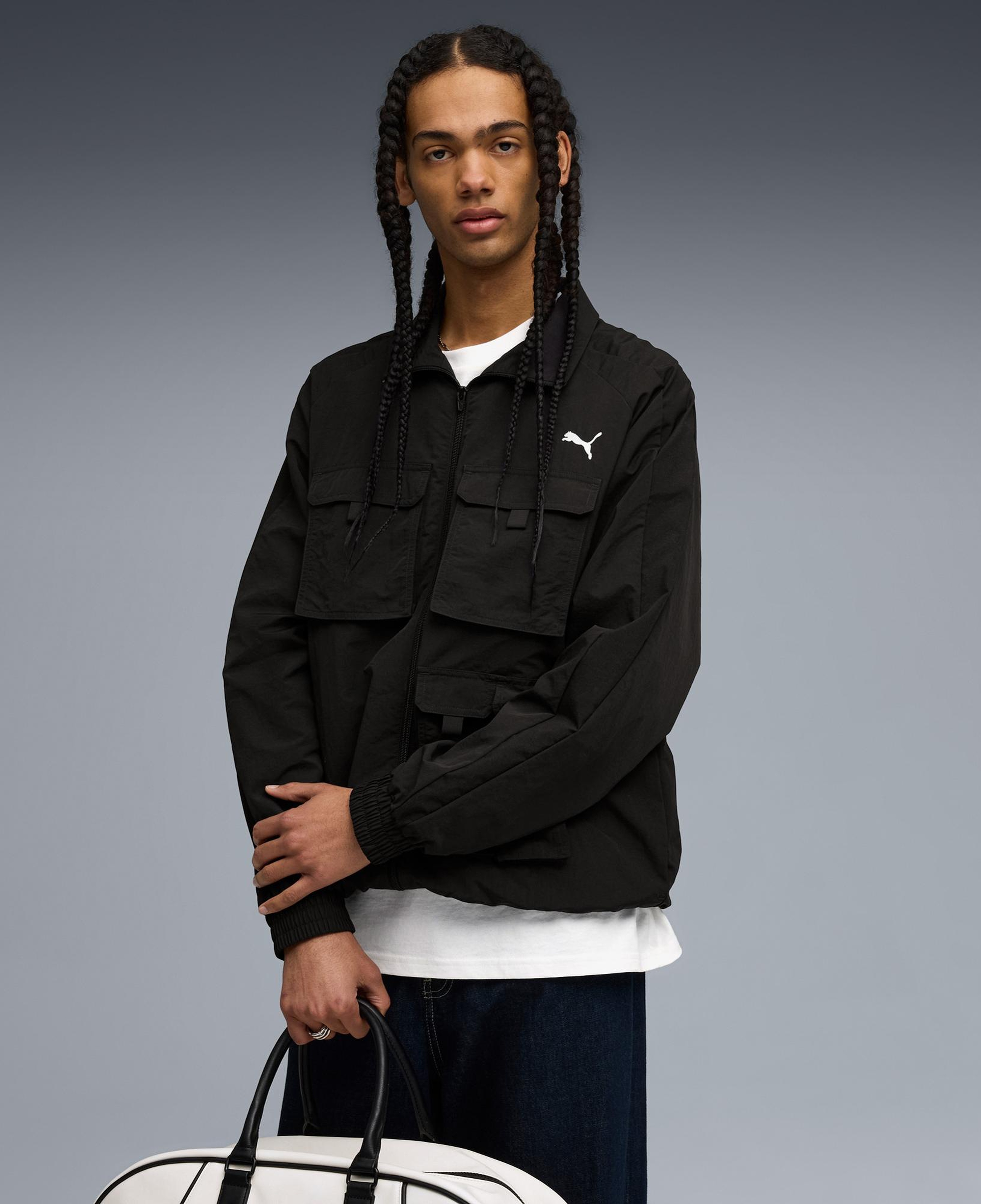 Puma T7 Cargo Relaxed Track Erkek Siyah Ceket