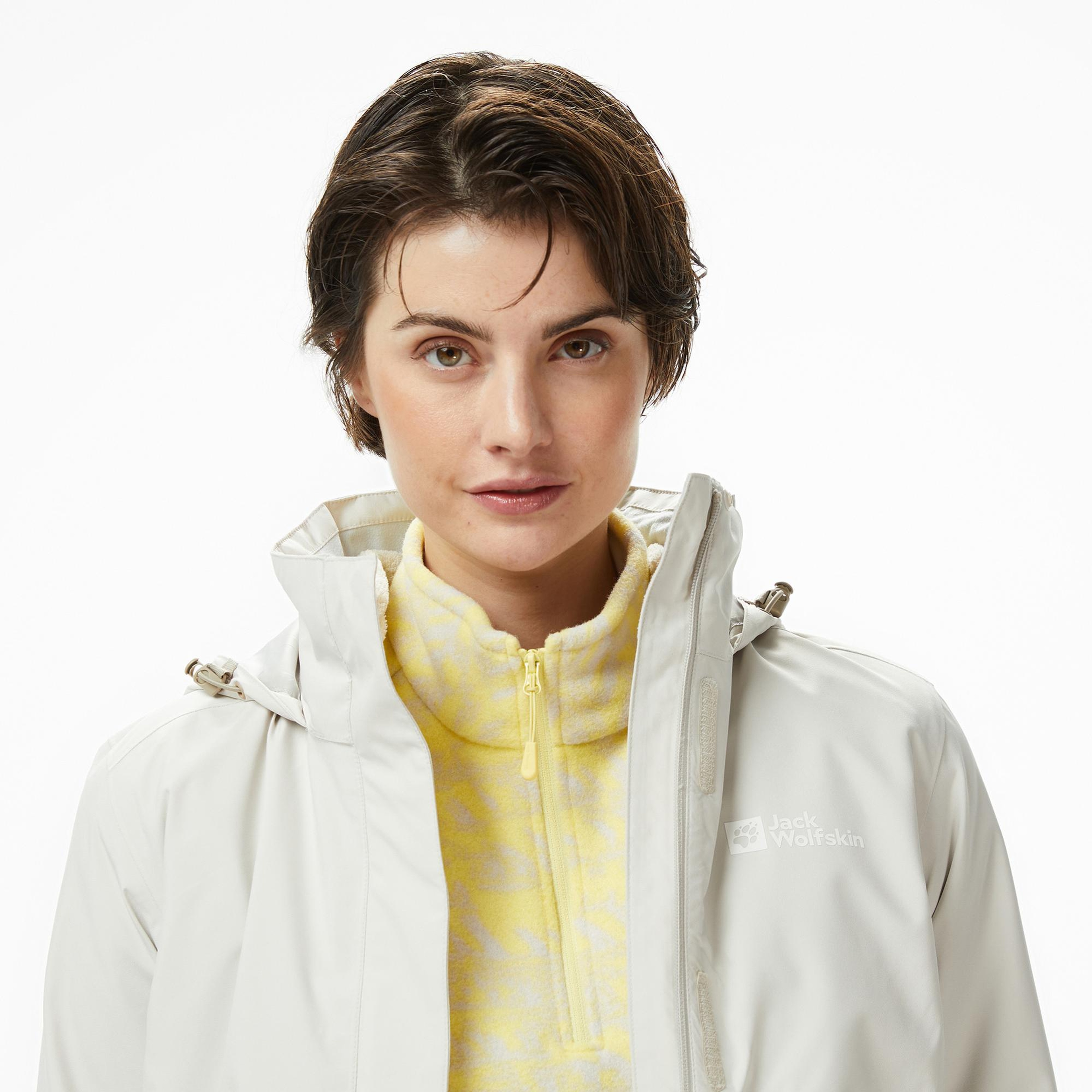 Jack Wolfskin Rotwand 3in2 Kadın Krem Ceket