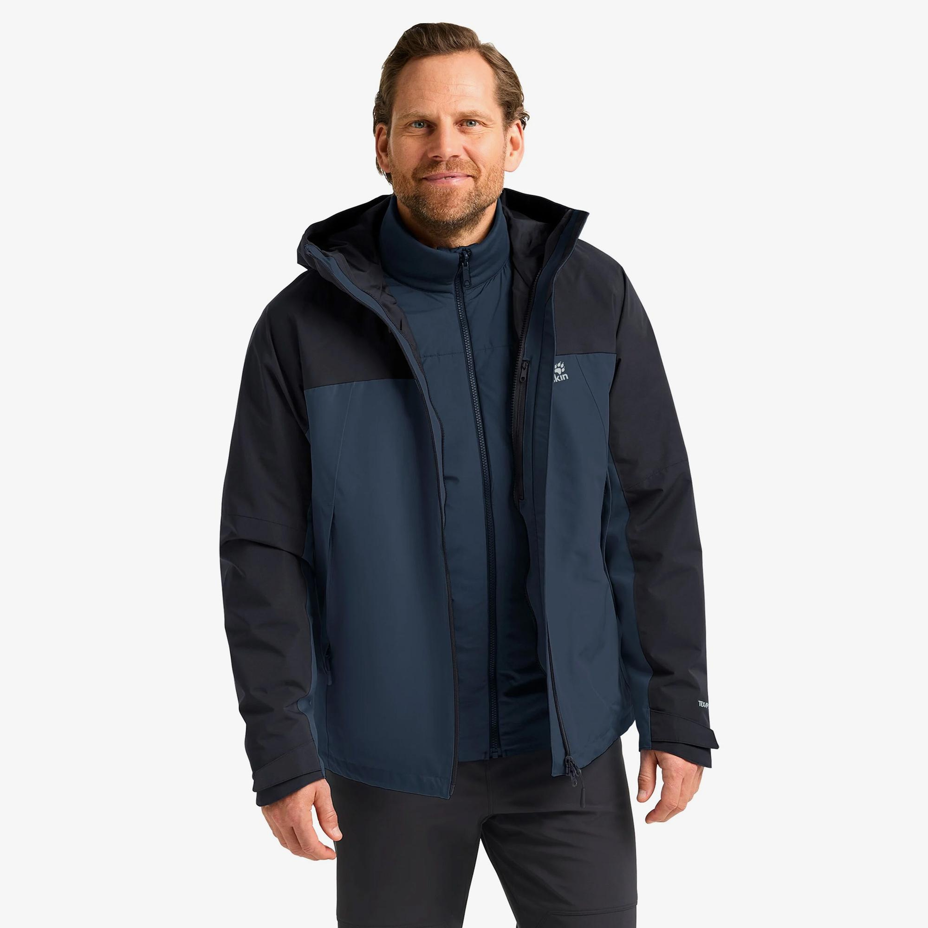 Jack Wolfskin Wild Places 3in3 Erkek Lacivert Ceket