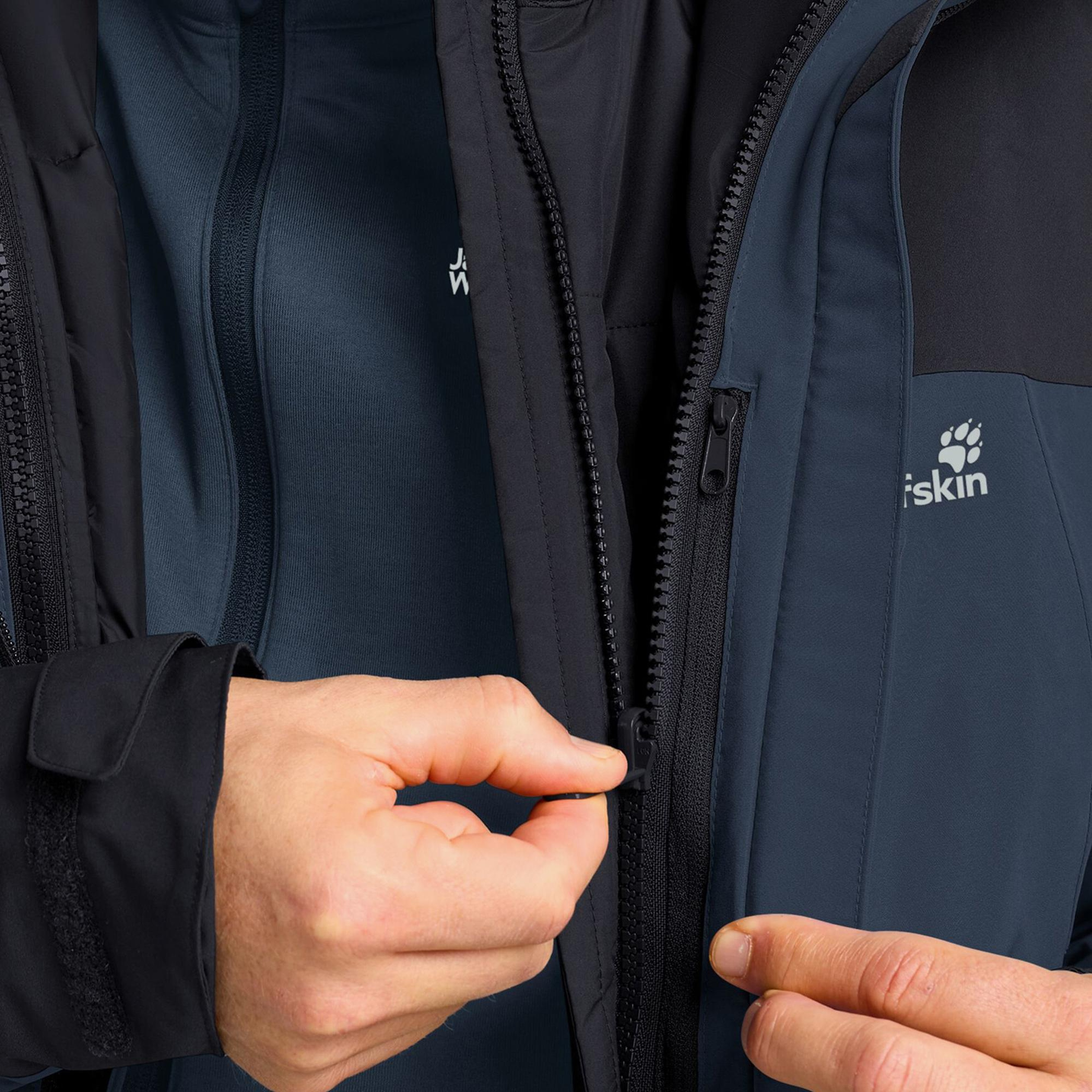 Jack Wolfskin Wild Places 3in3 Erkek Lacivert Ceket