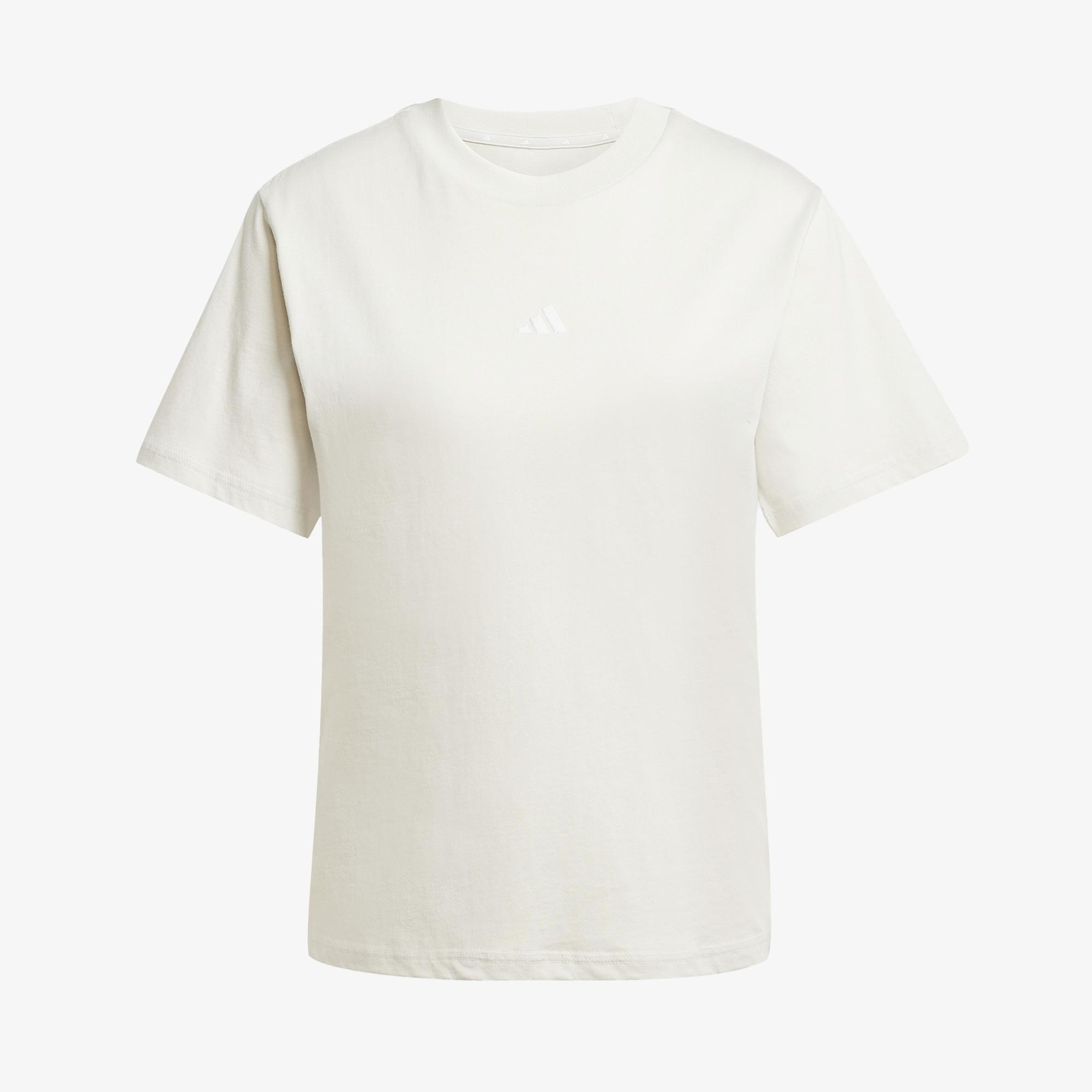 adidas Essentials Small Logo Kadın Bej T-Shirt