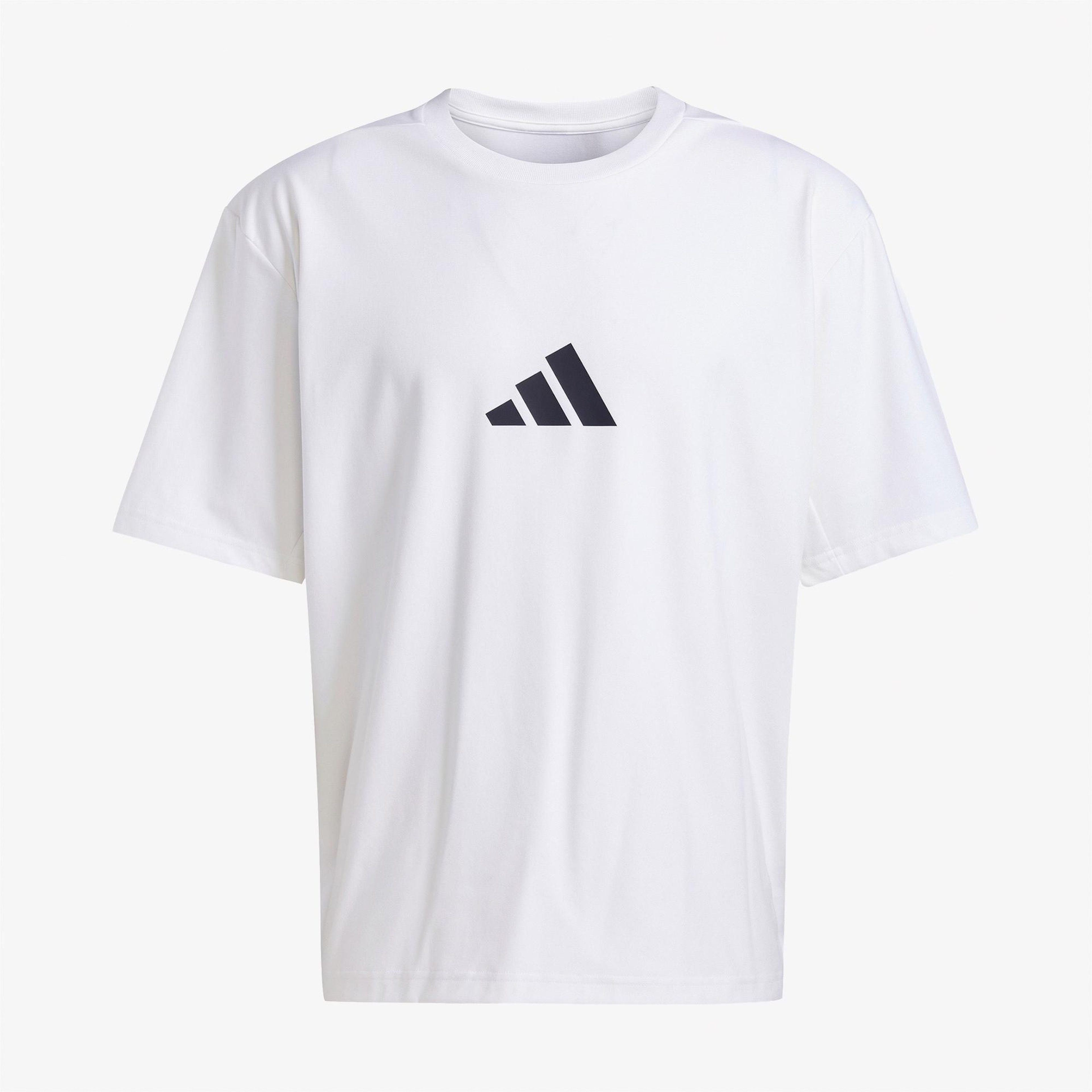 adidas Z.N.E. Full-Zip Kapüşonlu Erkek Beyaz T-Shirt