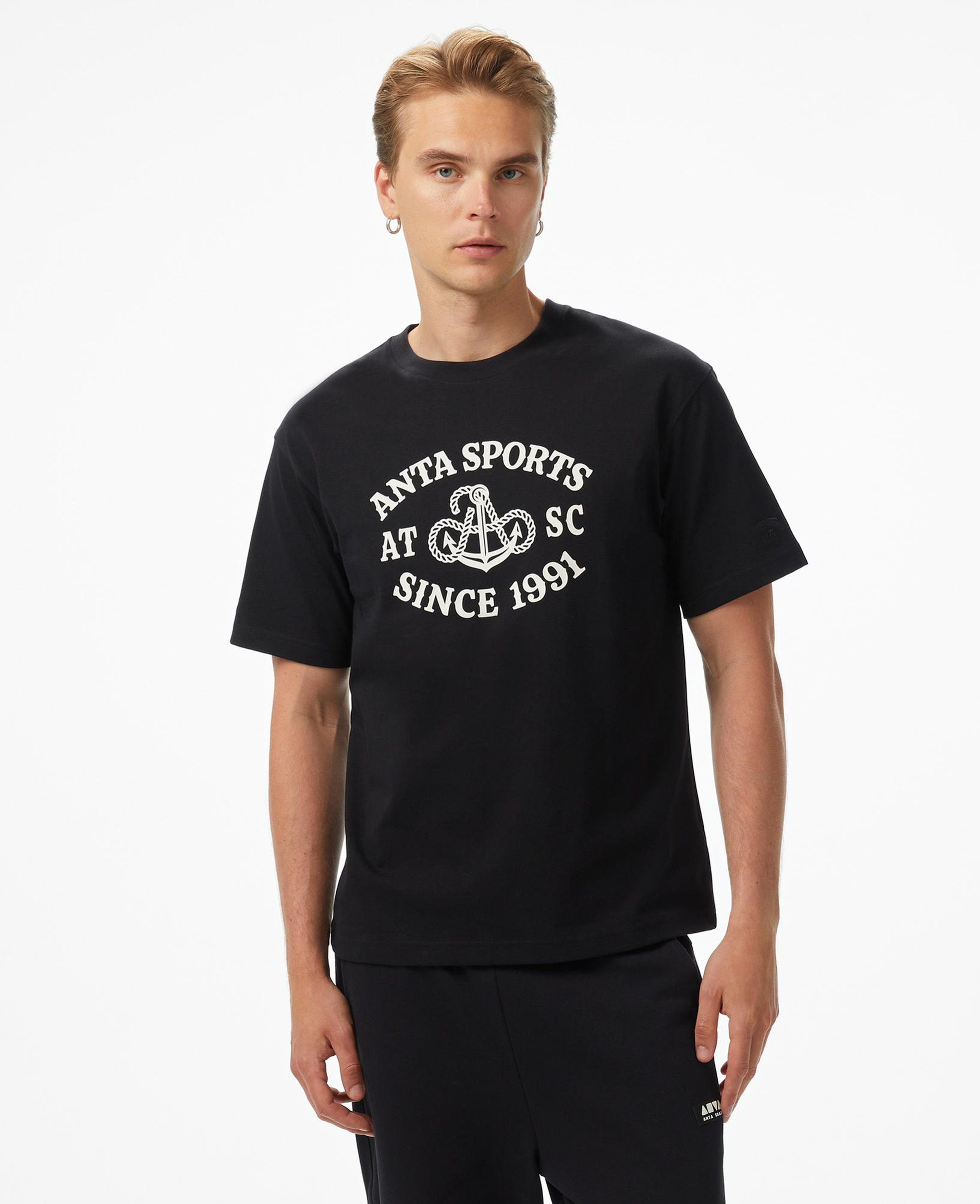 Anta Sports Club Erkek Siyah T-Shirt