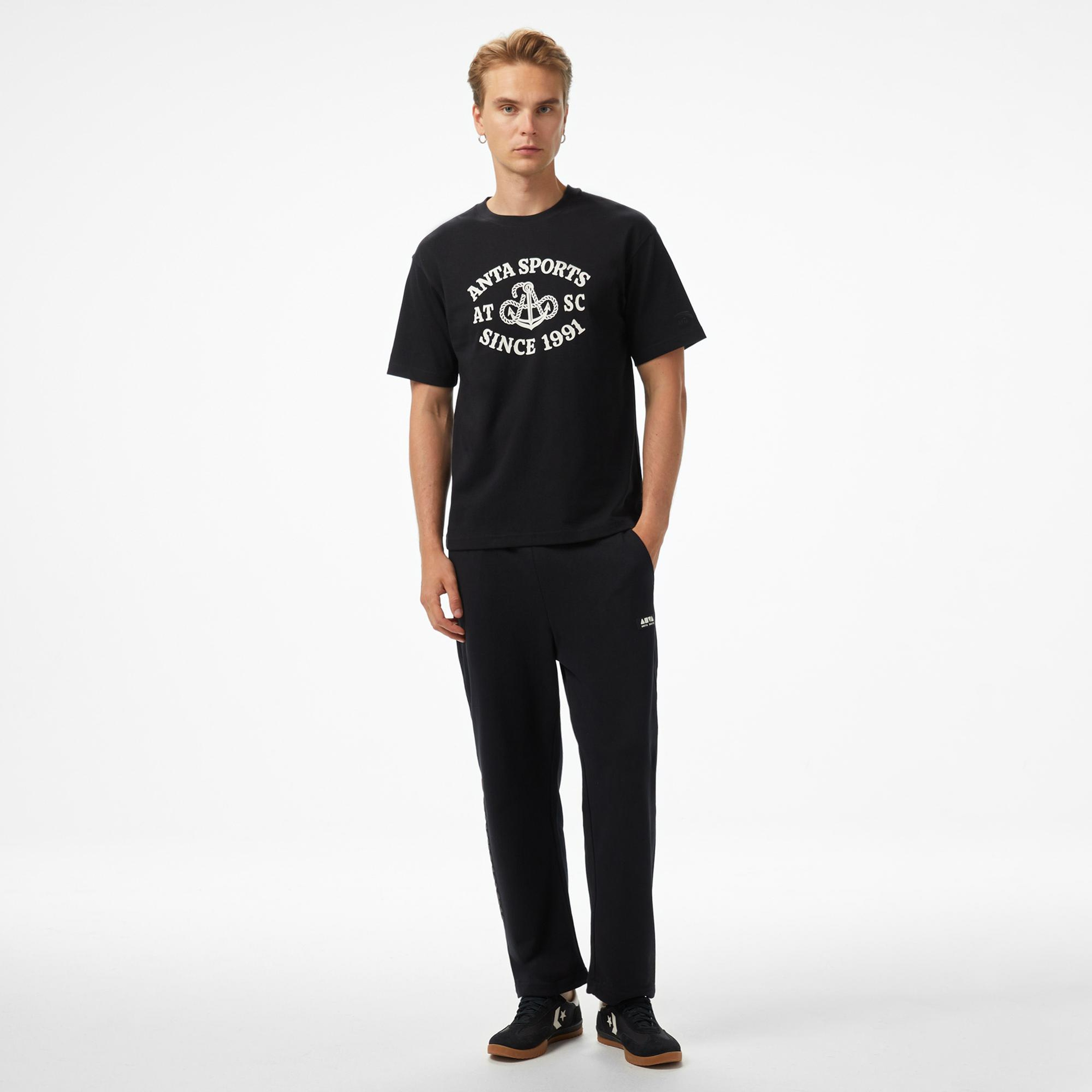 Anta Sports Club Erkek Siyah T-Shirt