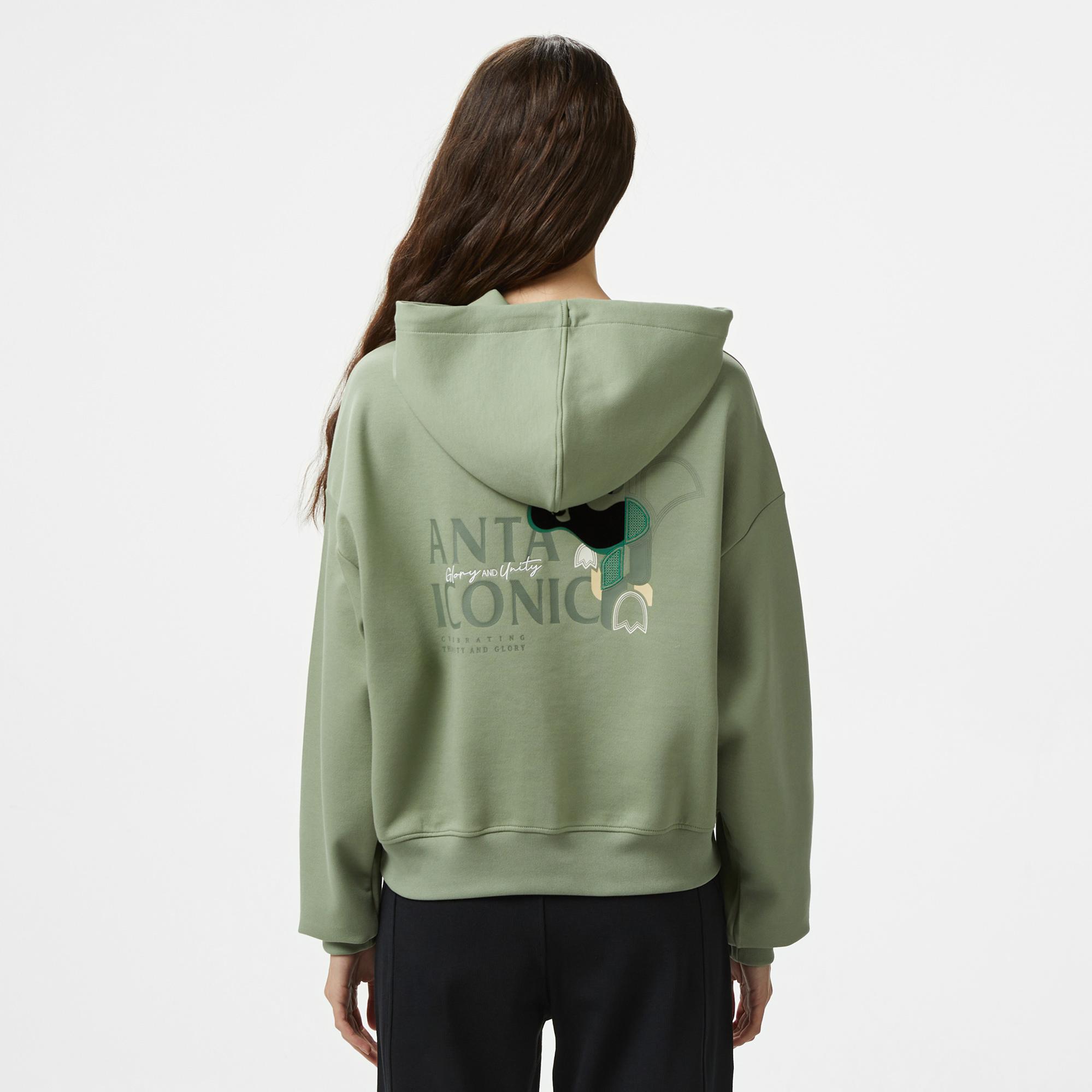 Anta Iconic Kadın Yeşil Sweatshirt