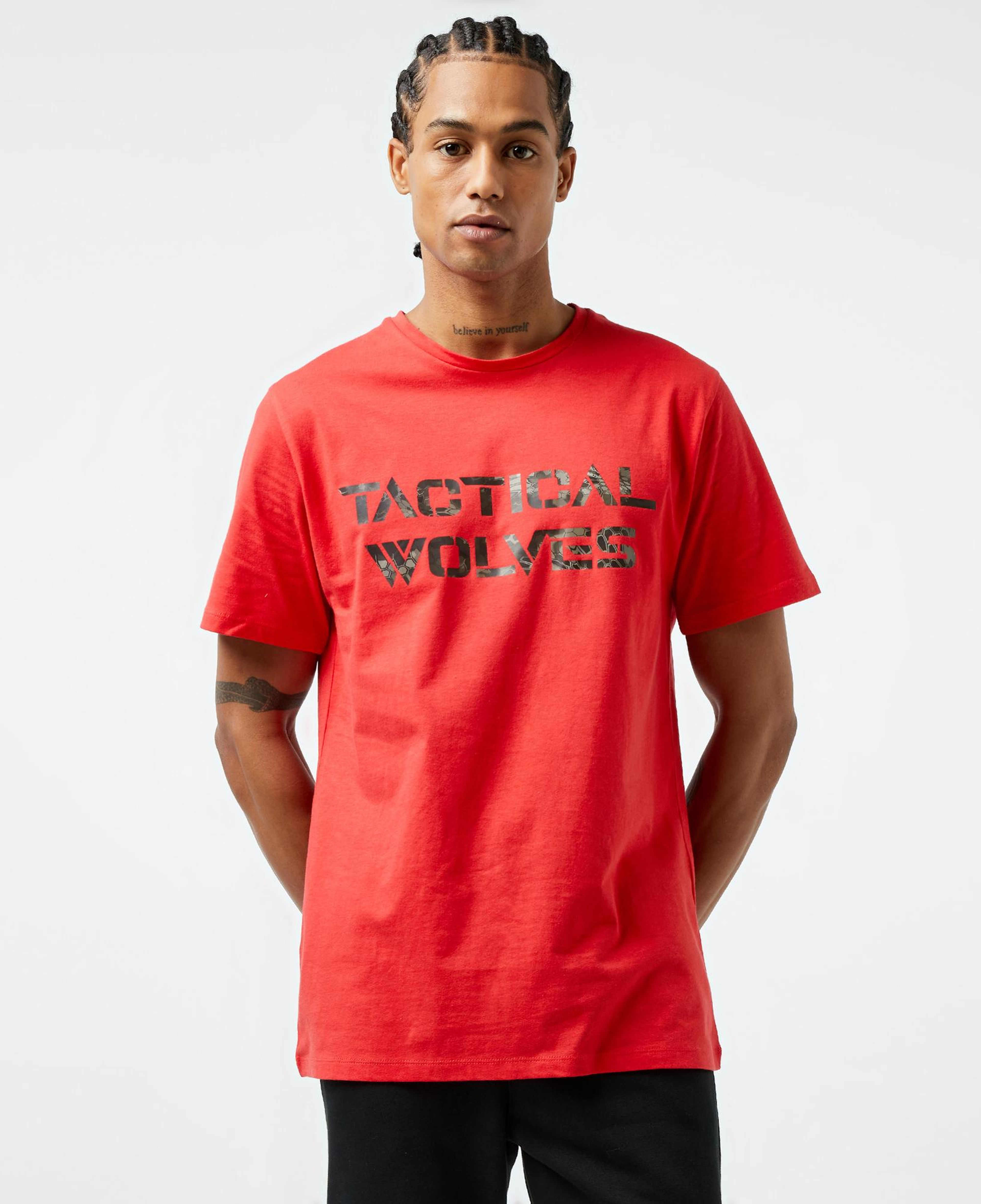 Tactical Wolves Kryptek Kamo Erkek Kırmızı T-Shirt