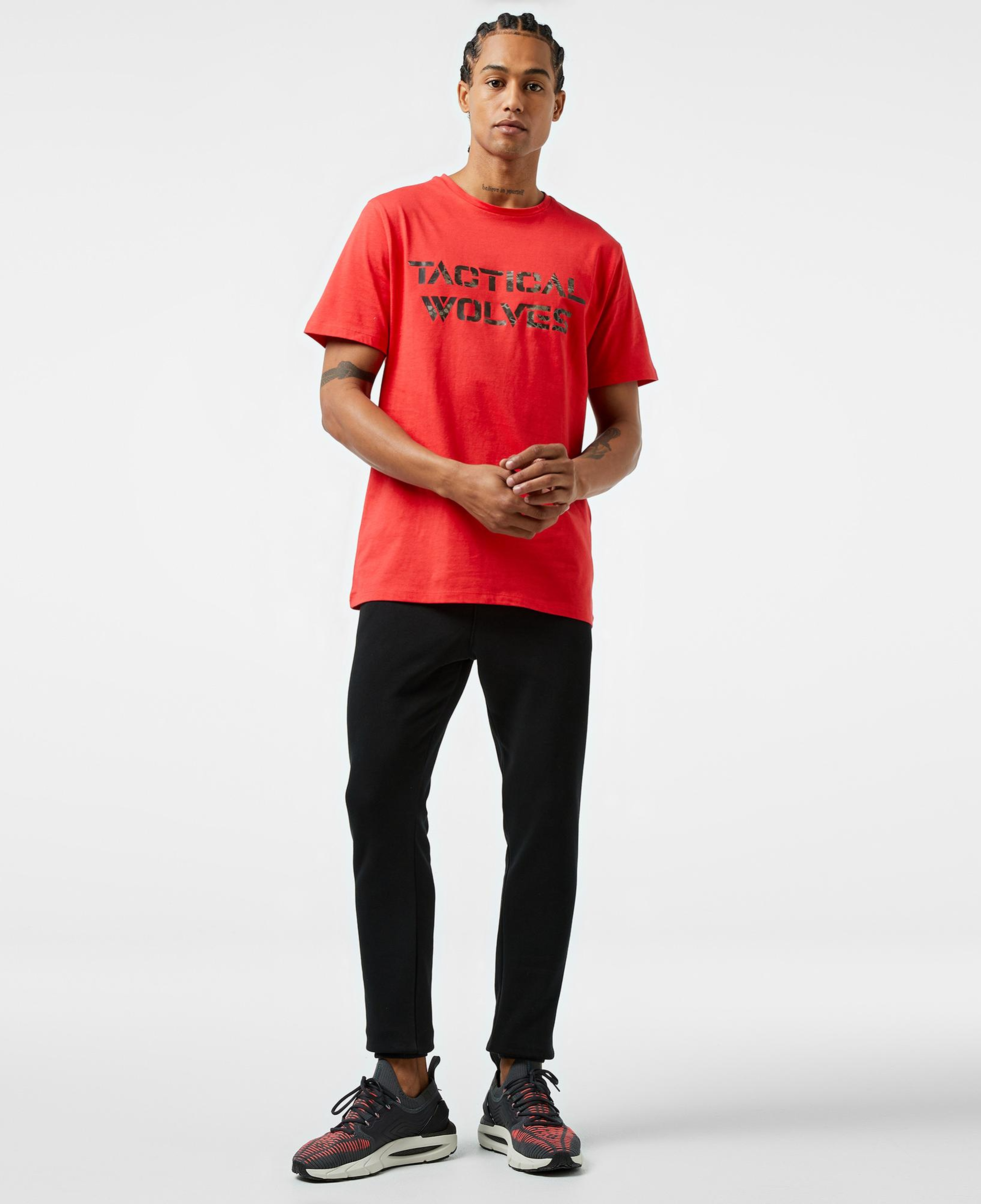 Tactical Wolves Kryptek Kamo Erkek Kırmızı T-Shirt