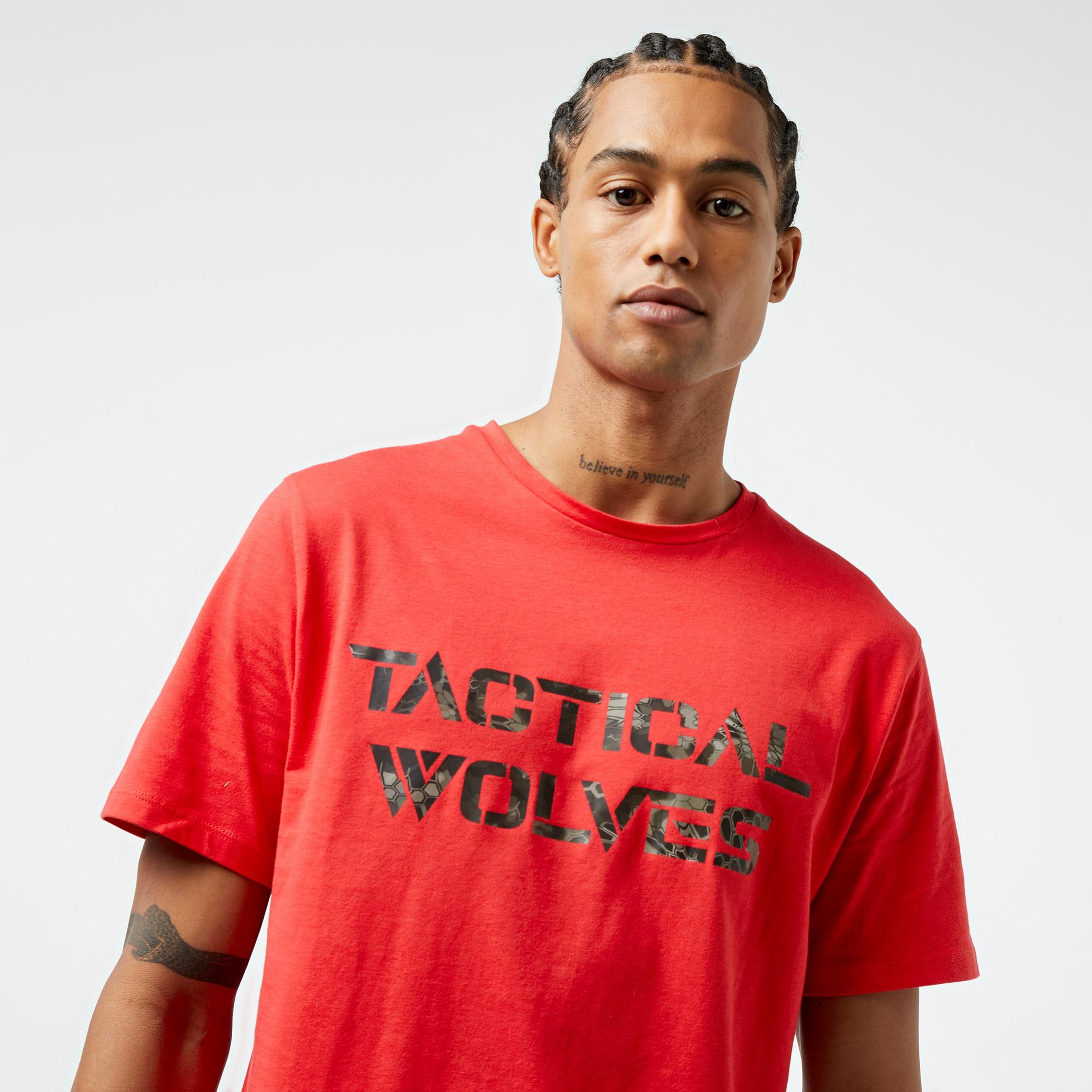 Tactical Wolves Kryptek Kamo Erkek Kırmızı T-Shirt