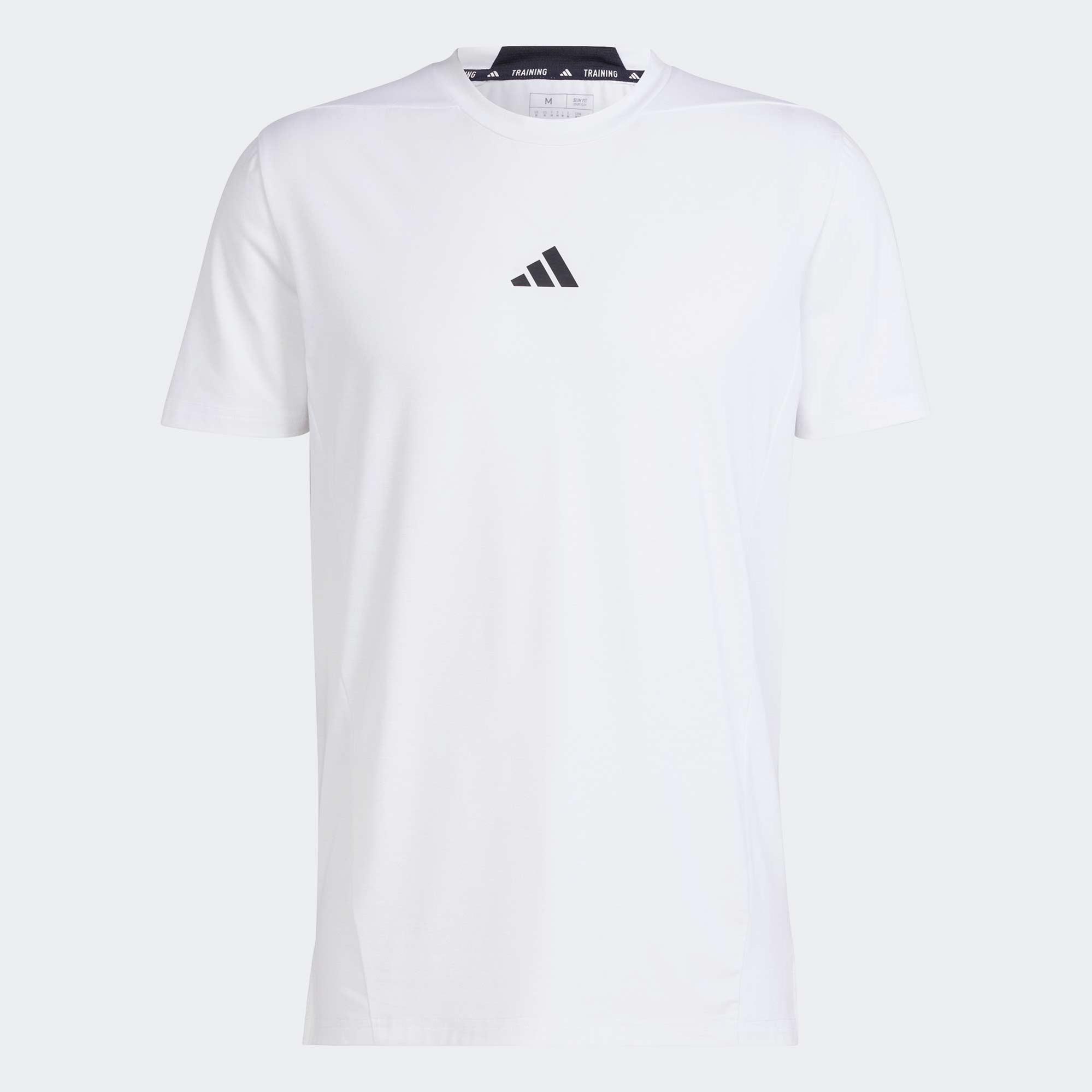 adidas Designed for Training Workout Erkek Beyaz T-Shirt