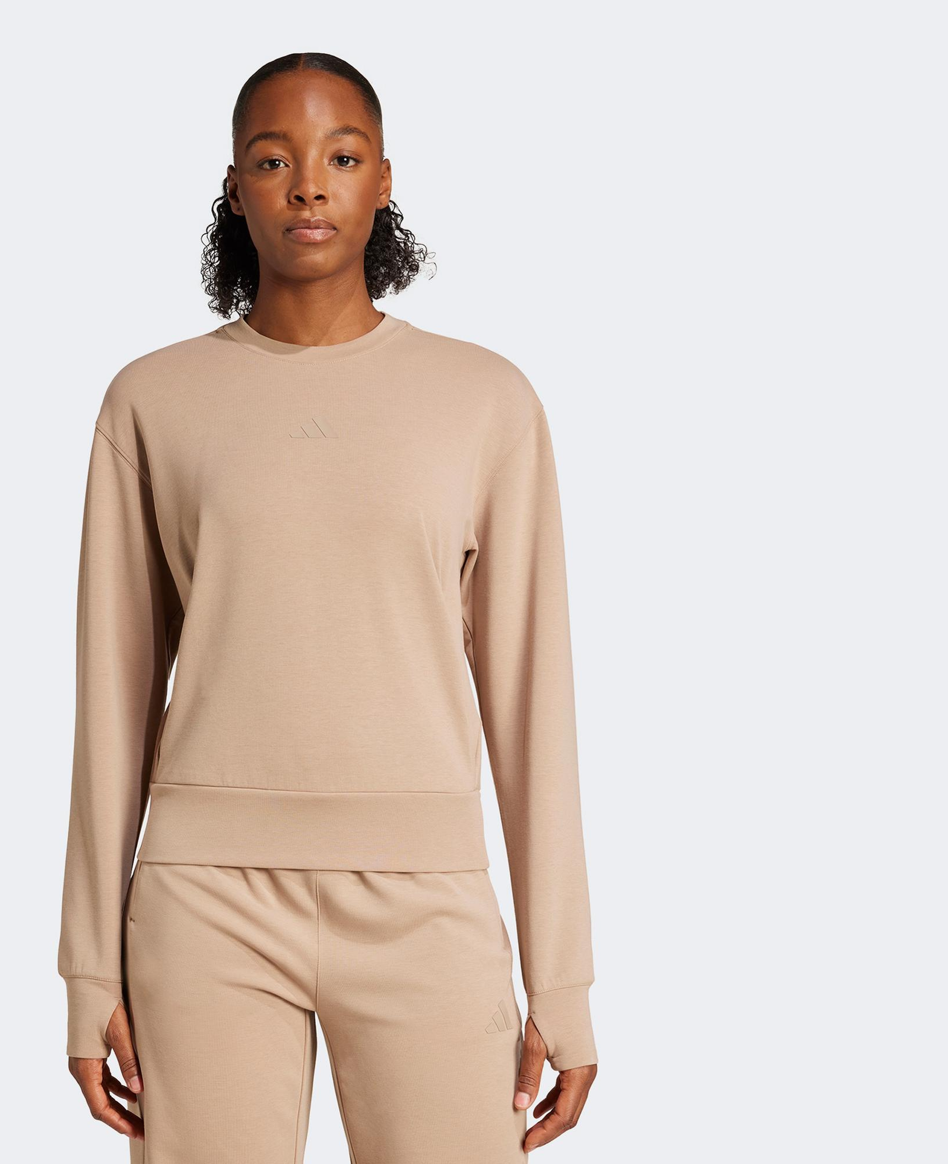 adidas Training Warm-Up Kadın Bej Sweatshirt