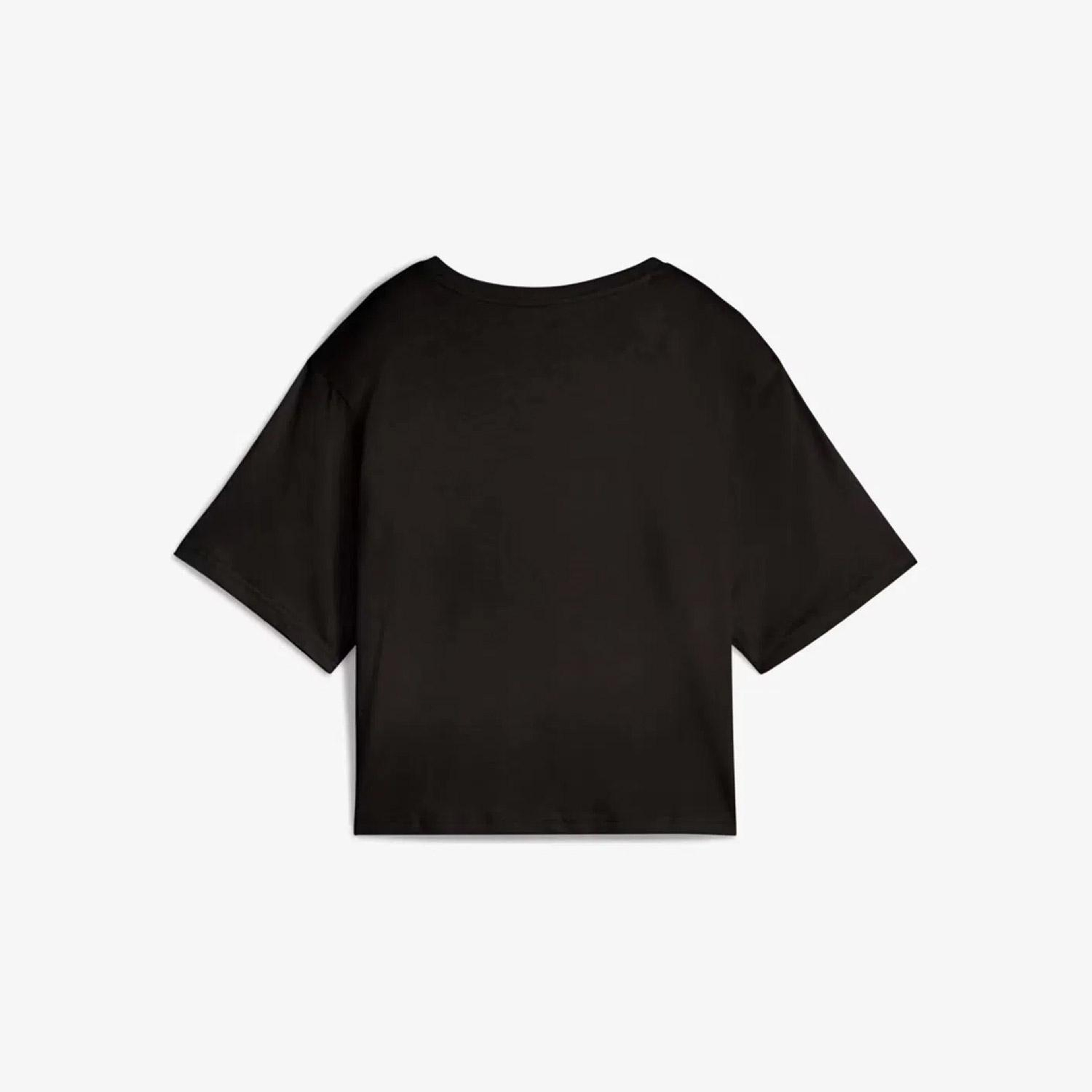 Puma Essential No. 1 Logo Kadın Siyah Crop Top