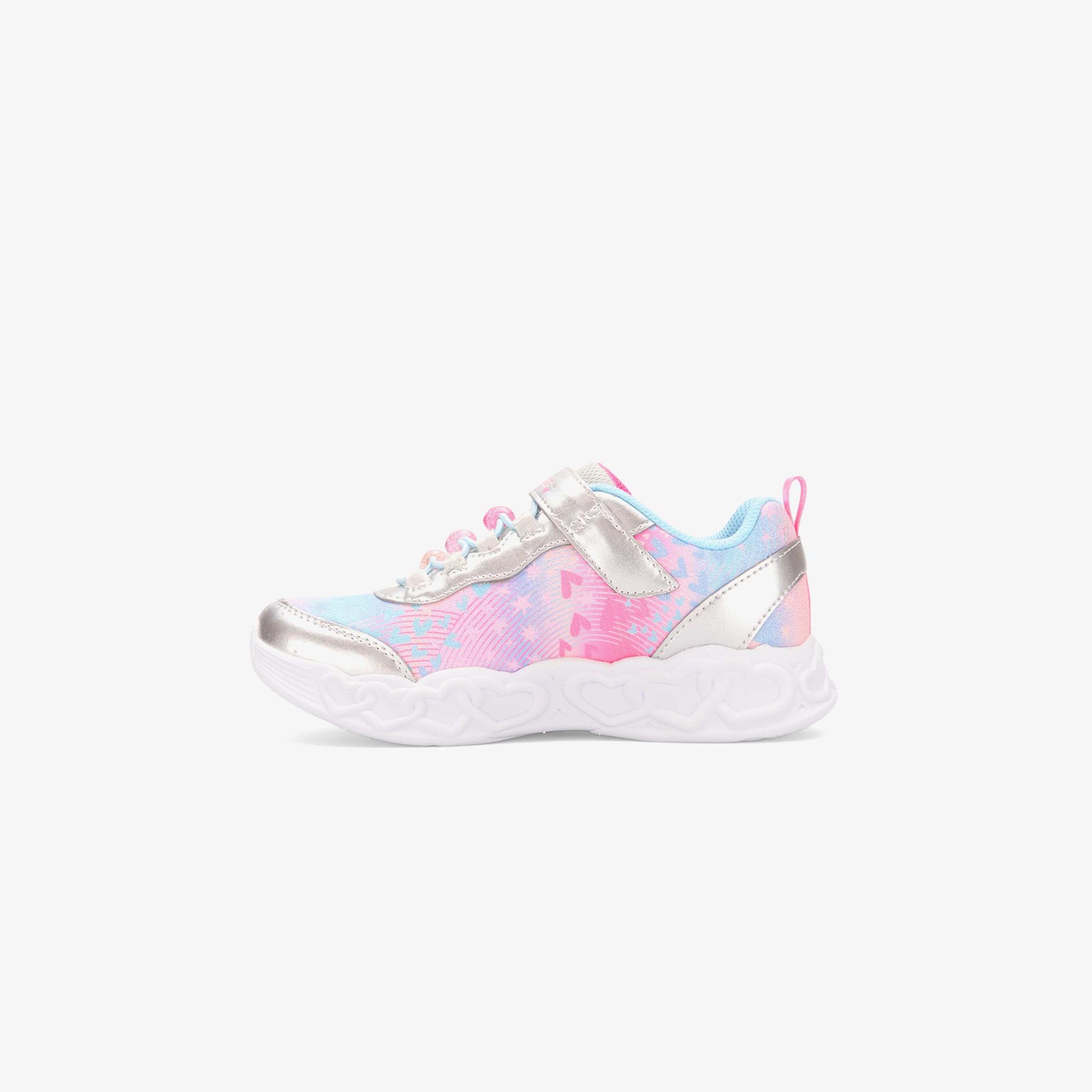 Skechers Infinite Heart Lights Heart Jewels Çocuk Gri Spor Ayakkabı