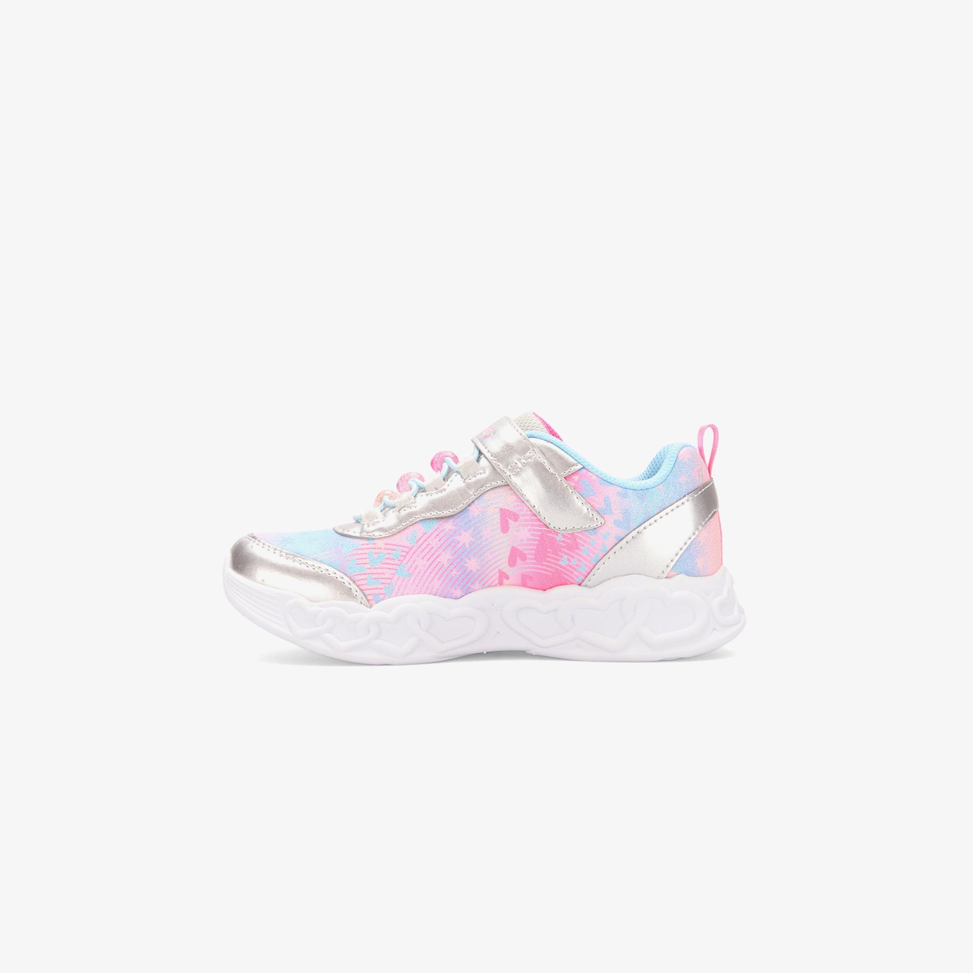 Skechers Infinite Heart Lights Heart Jewels Çocuk Gri Spor Ayakkabı