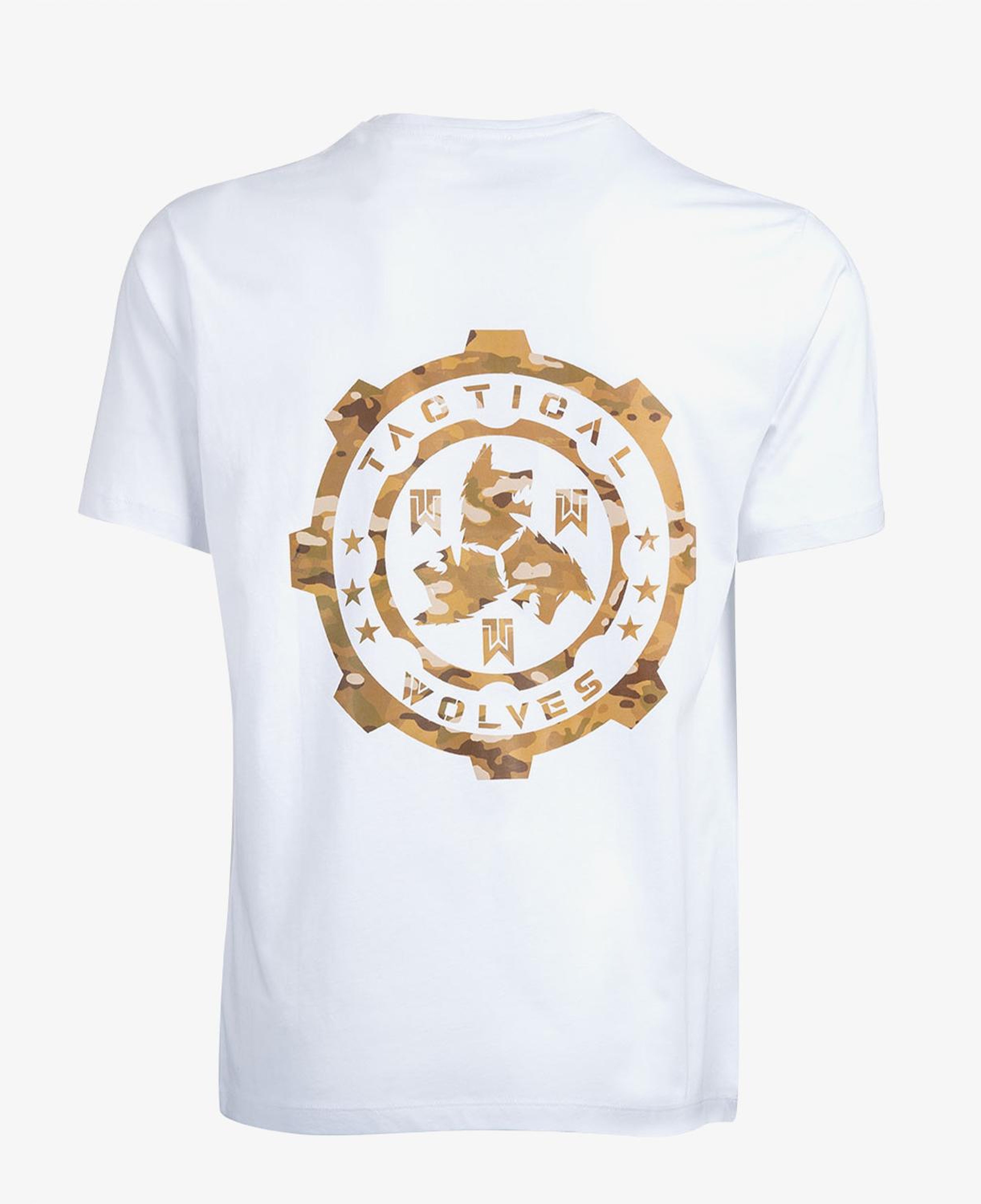 Tactical Wolves Classic Erkek Beyaz T-Shirt